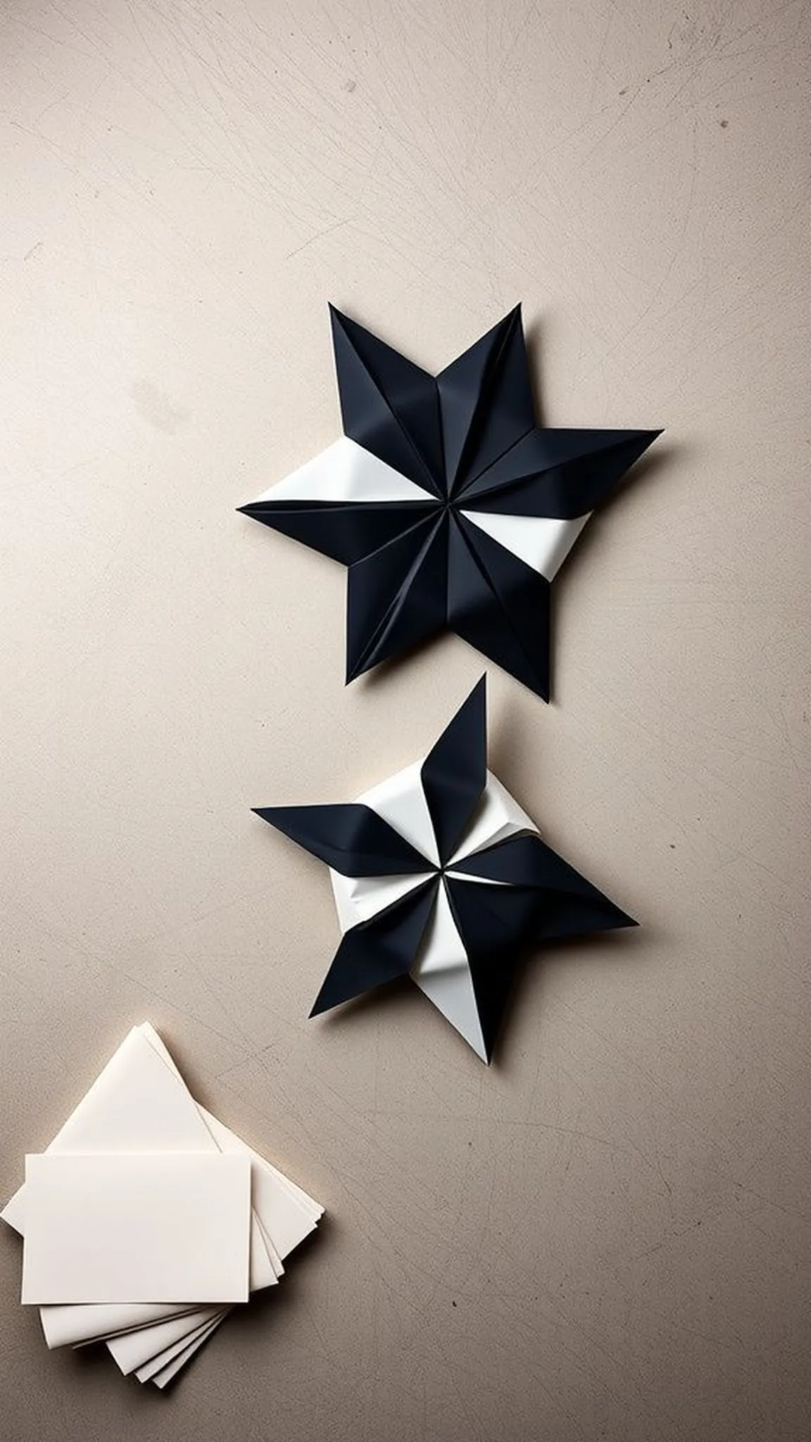 Two-piece ninja star (origami shuriken) quick fold