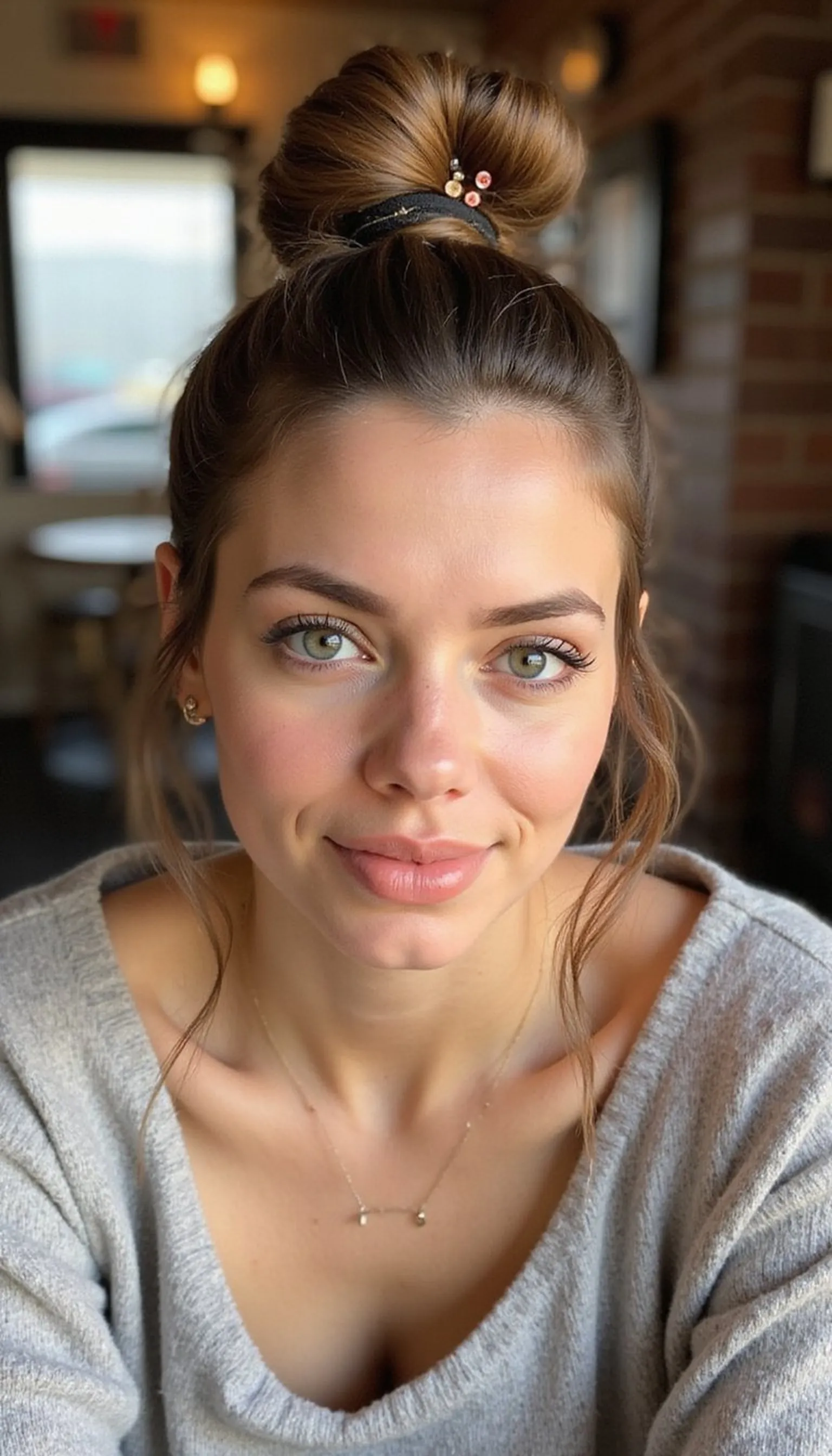 Effortless Half-Up Top Knot With Pins