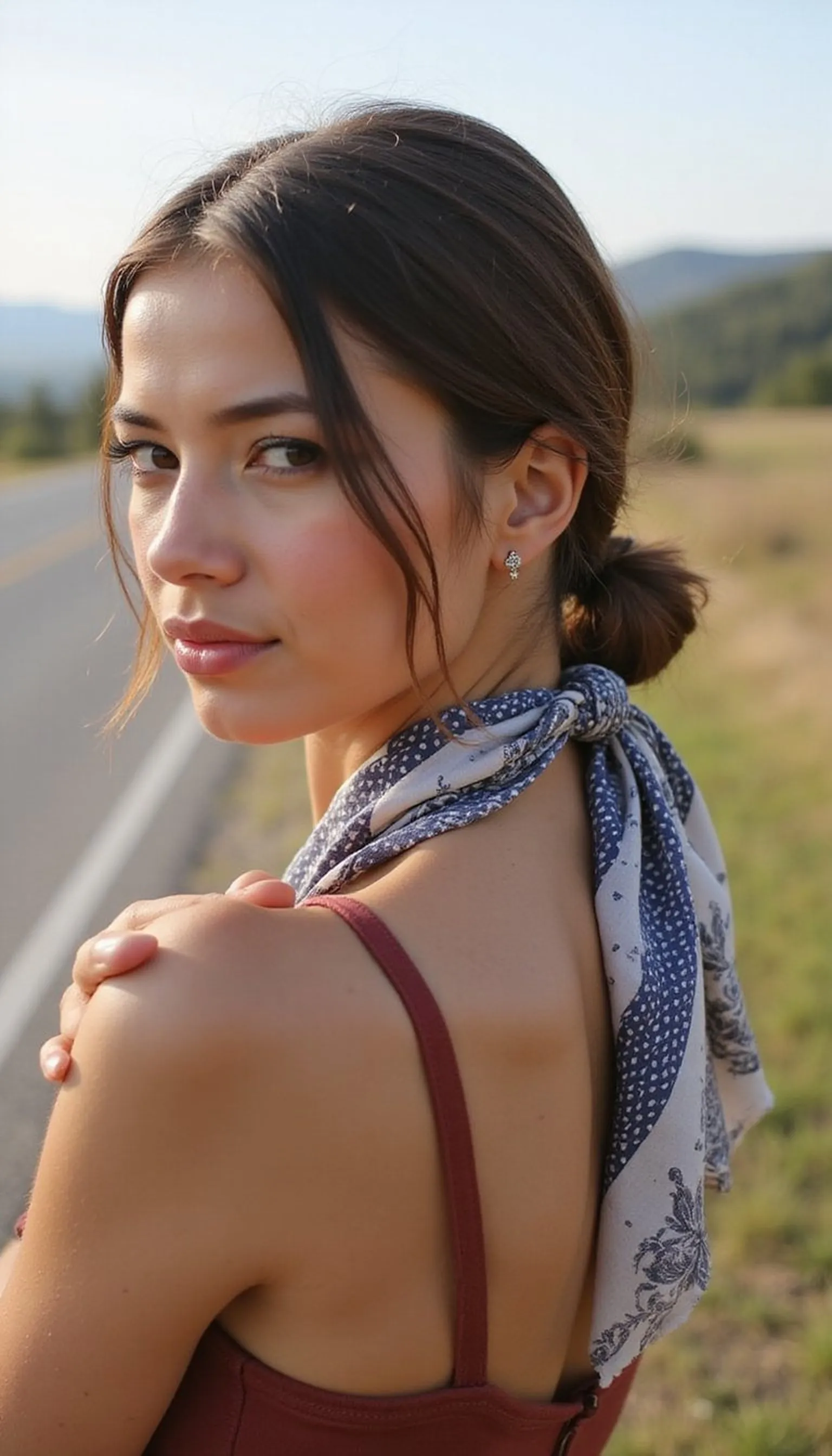 Wrapped Scarf Low Ponytail For Style