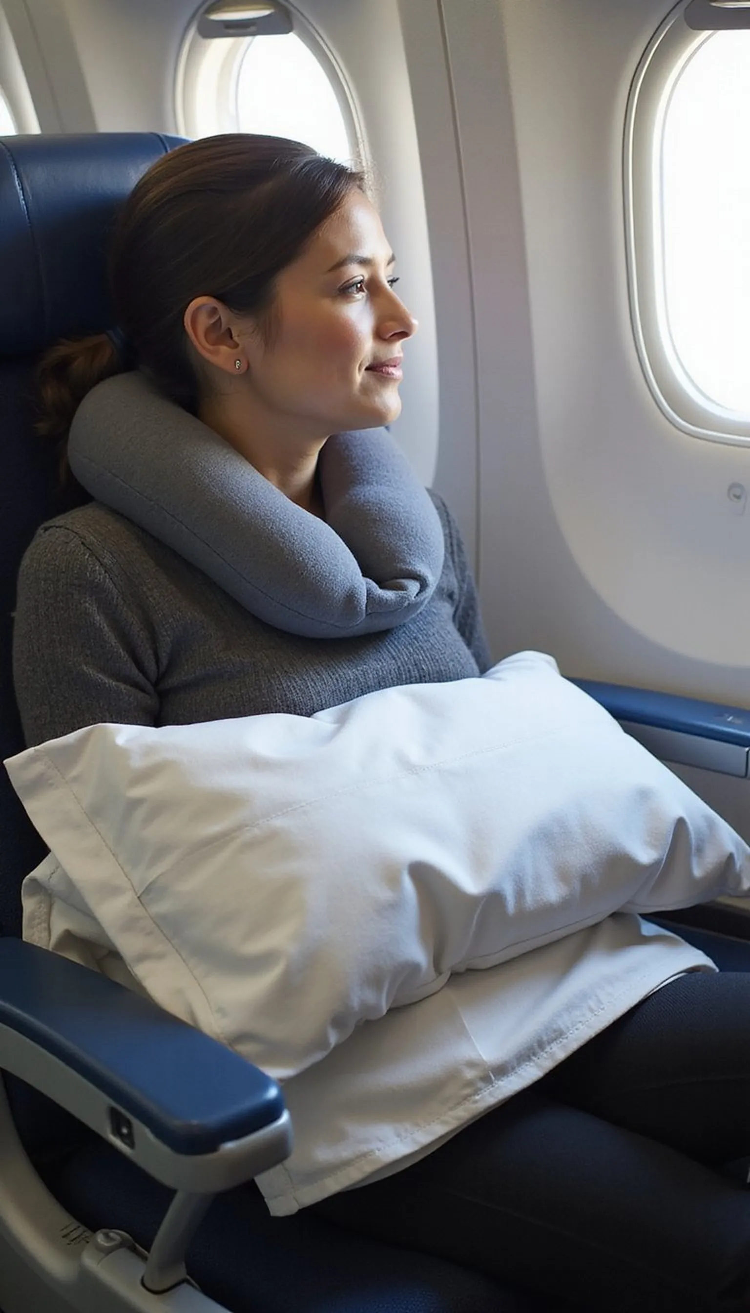 Memory foam neck pillow for extra support