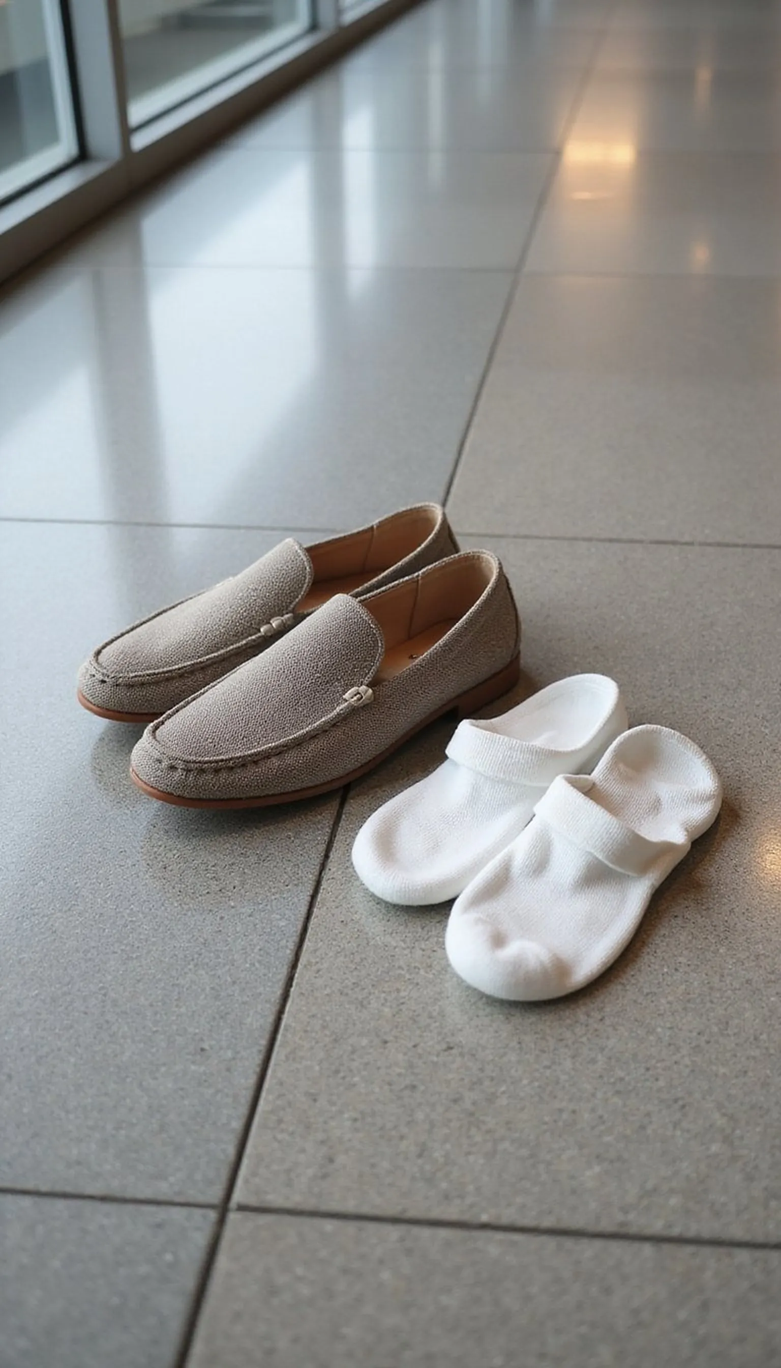Slip-on shoes for quick airport moves