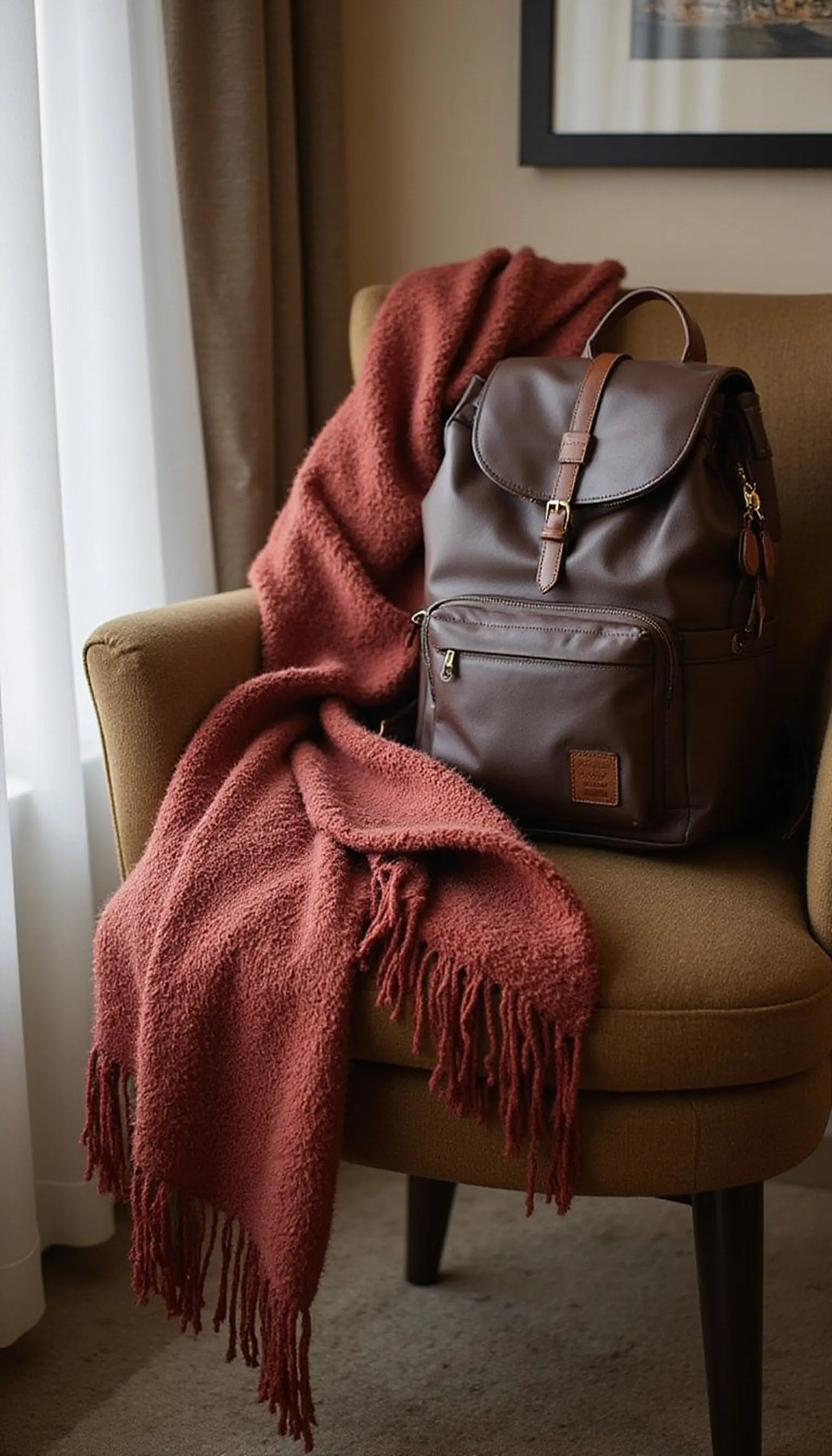 Travel scarf that doubles as a blanket