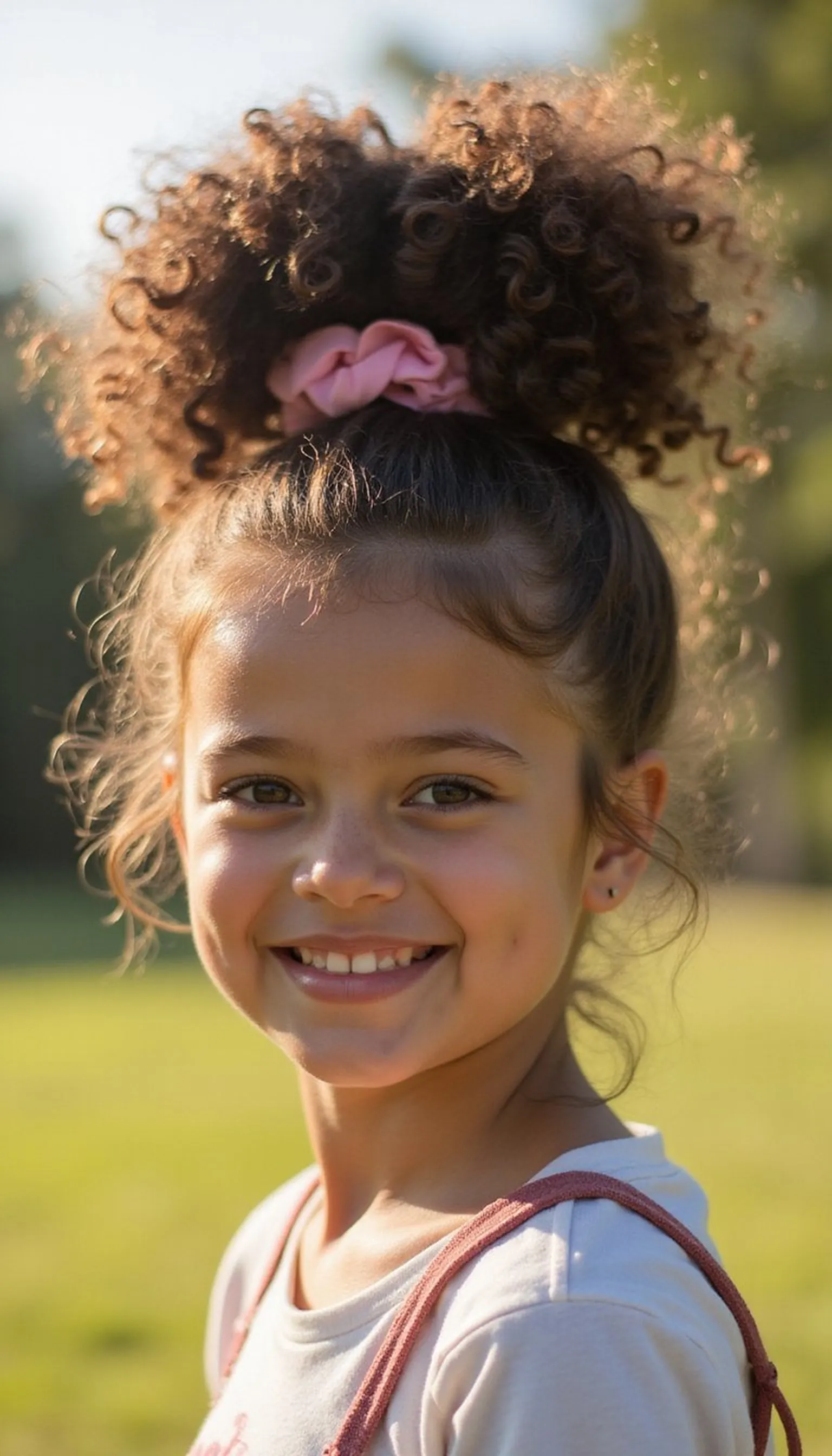 Playful Bubble Curly Ponytail