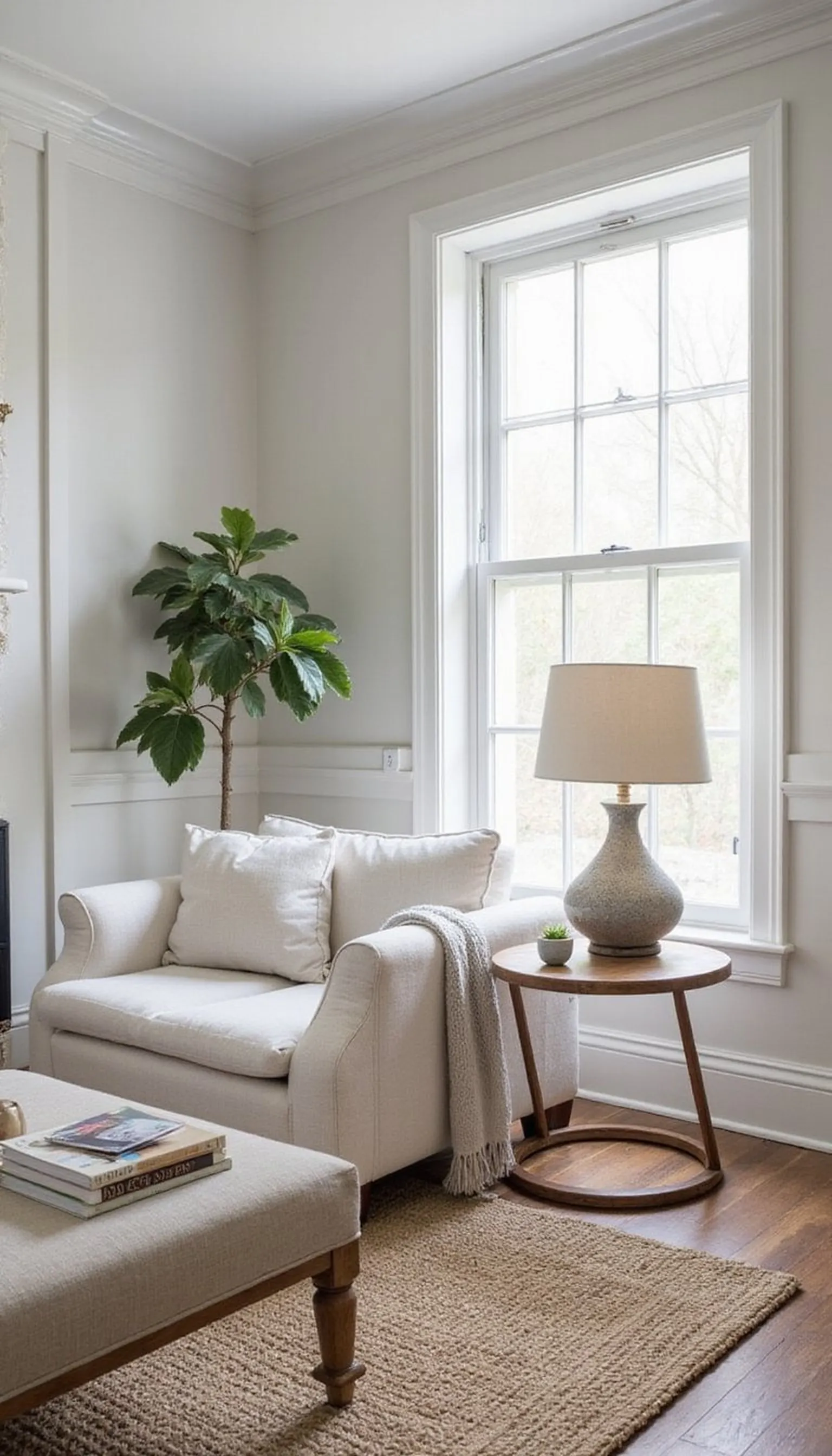 Neutral palette with plasterwork and crown molding