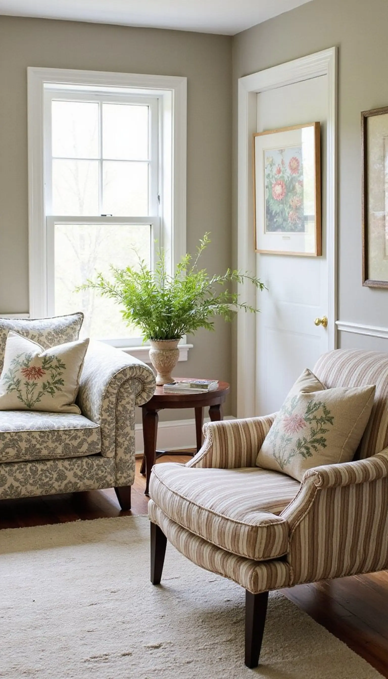 Pattern play: damask, stripes, and small florals