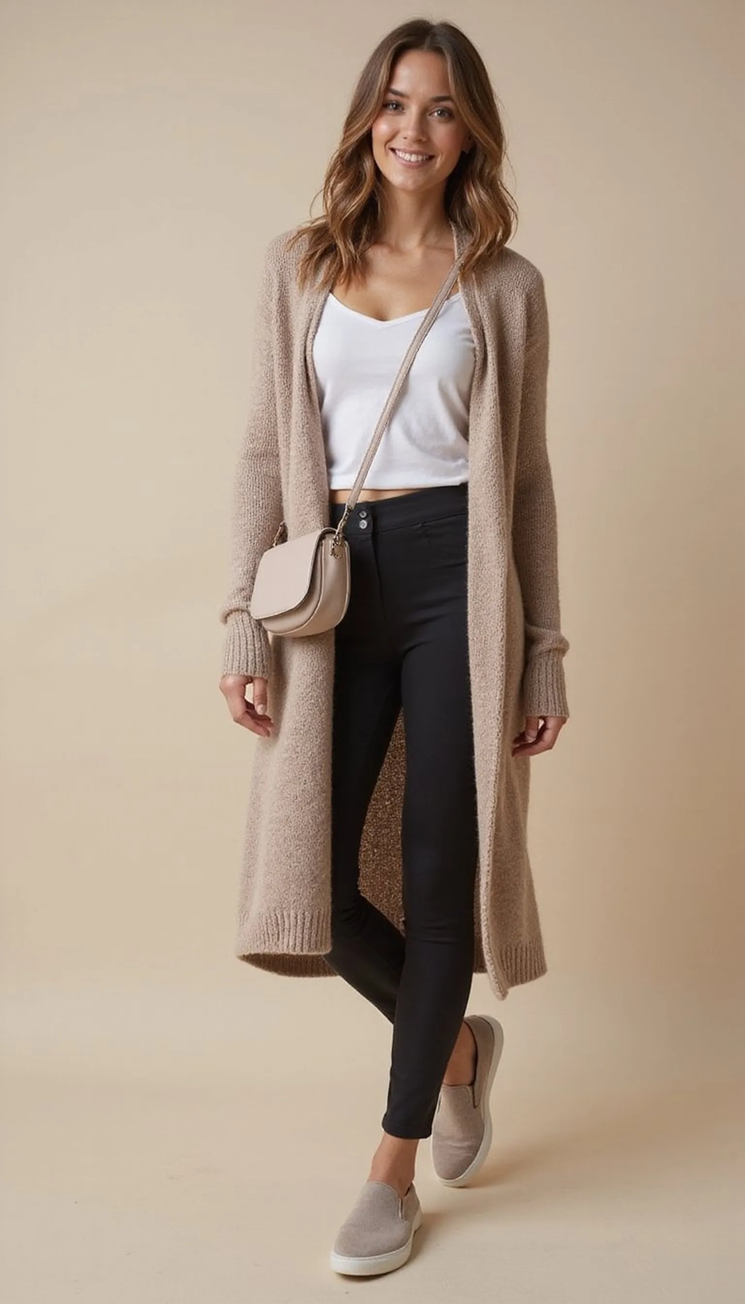 Leggings and longline cardigan for casual warmth