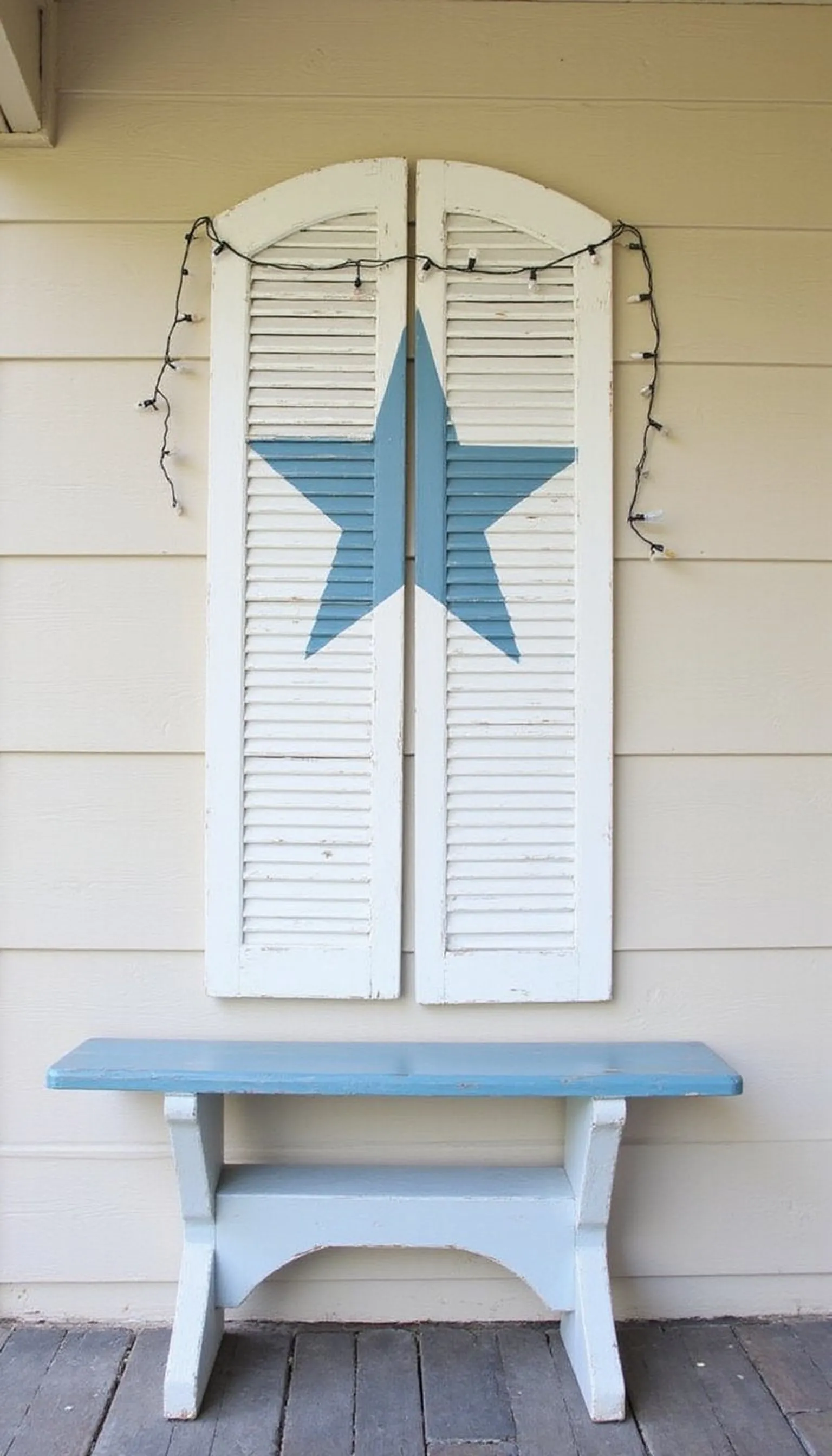 Repurposed Shutter Stars Wall Art