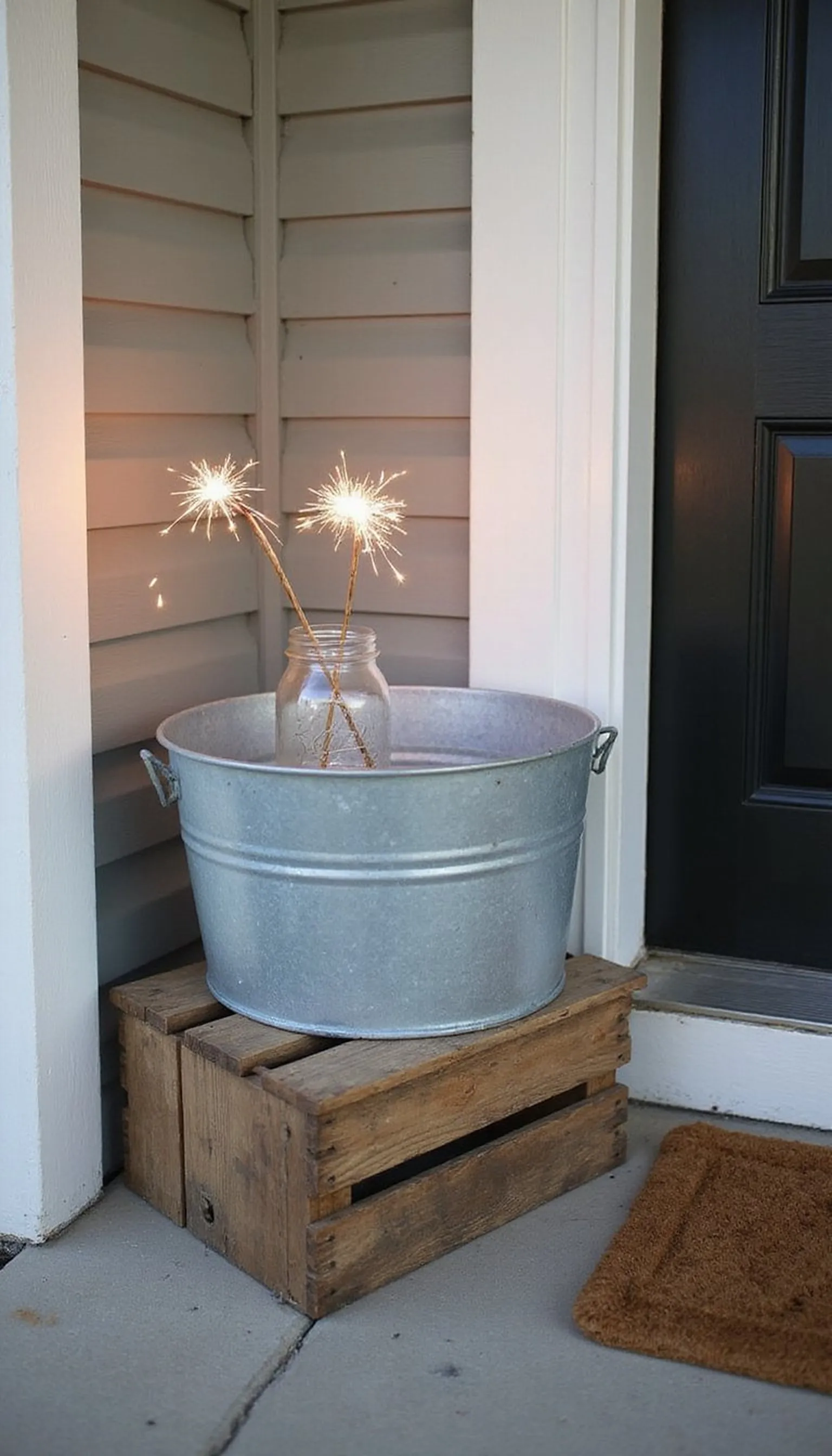 Sparklers in a Galvanized Bucket Display?