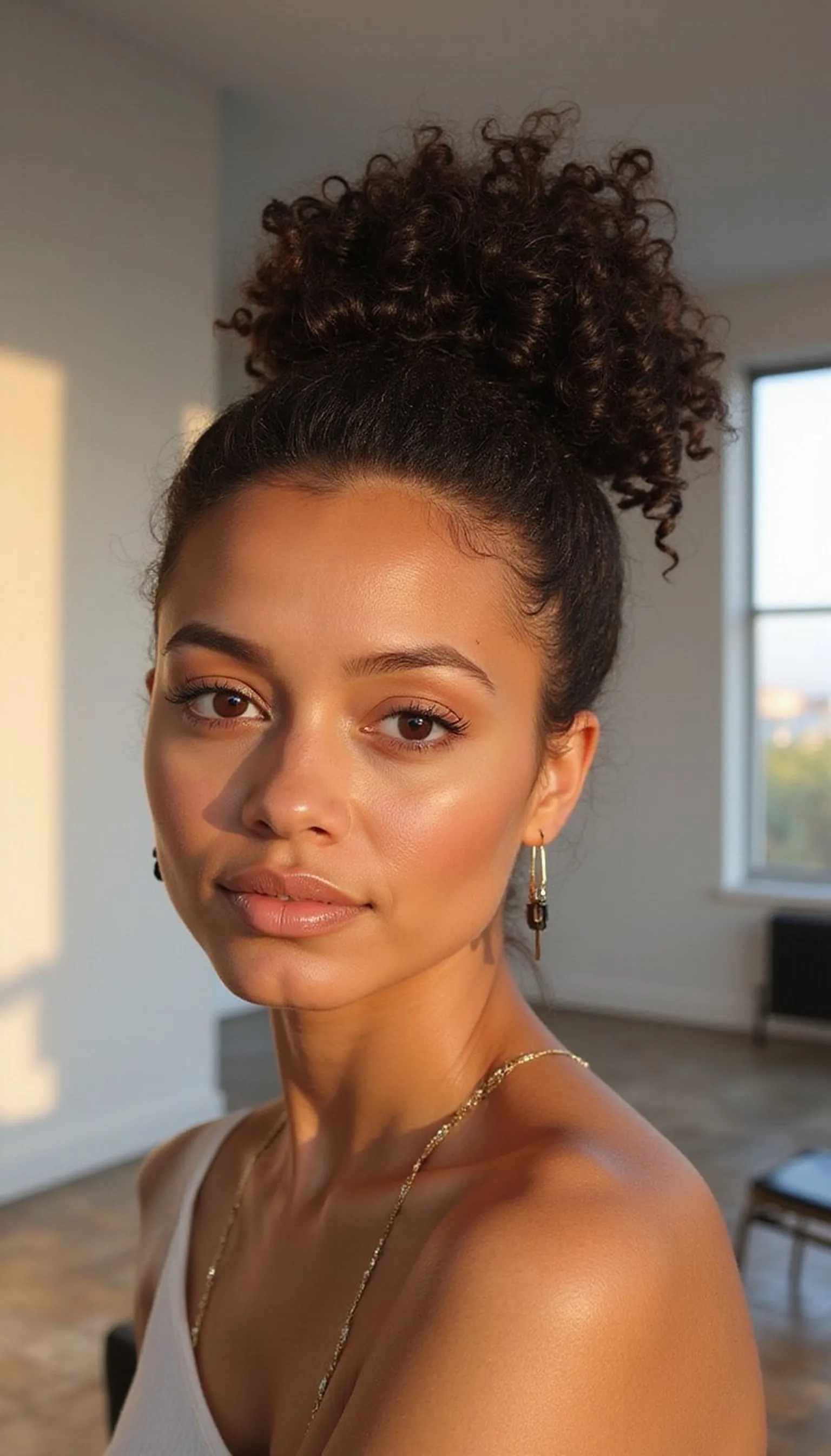 Curly French Twist Updo For Natural Curls