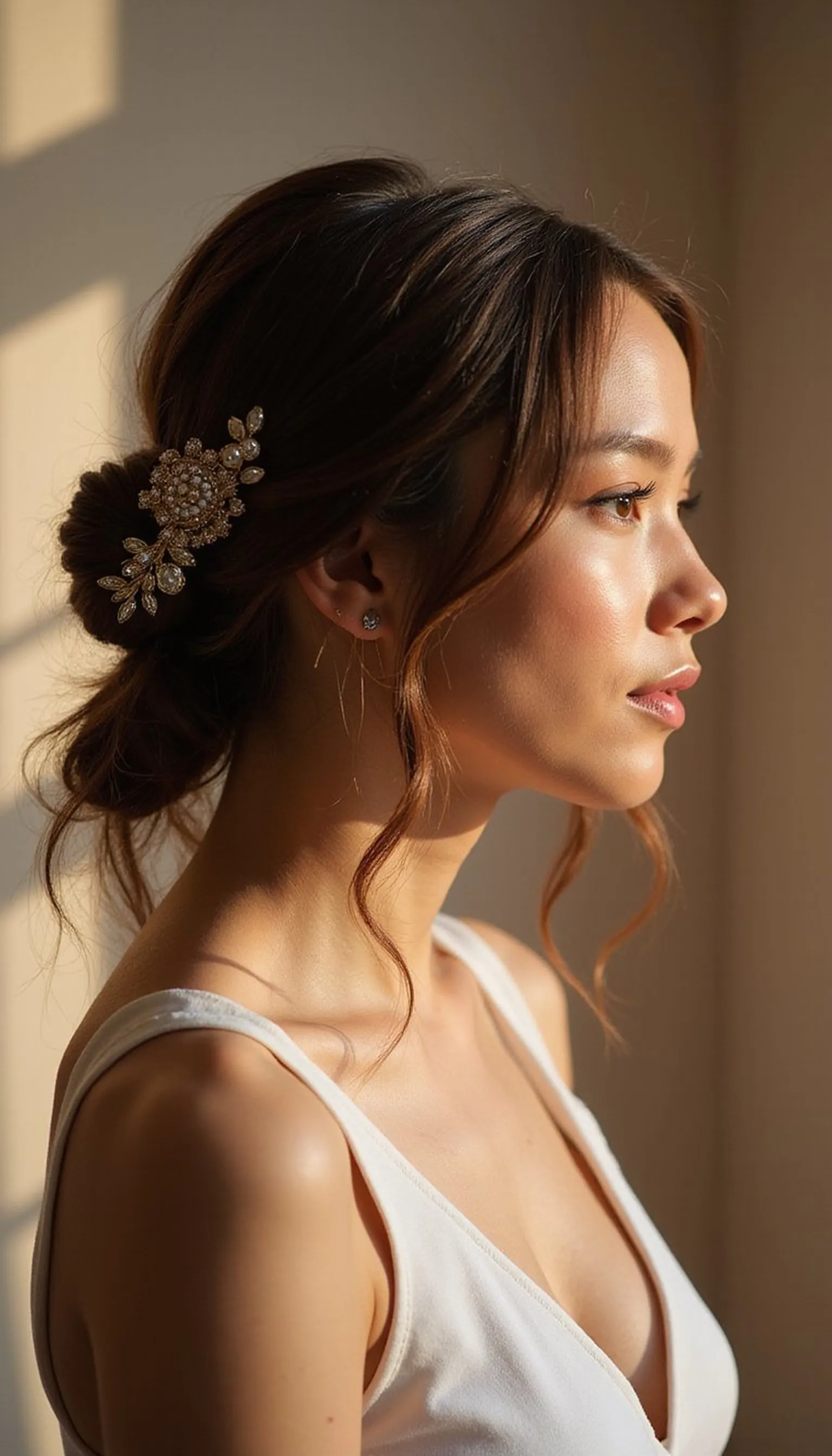 Low Side French Twist For Romantic Looks