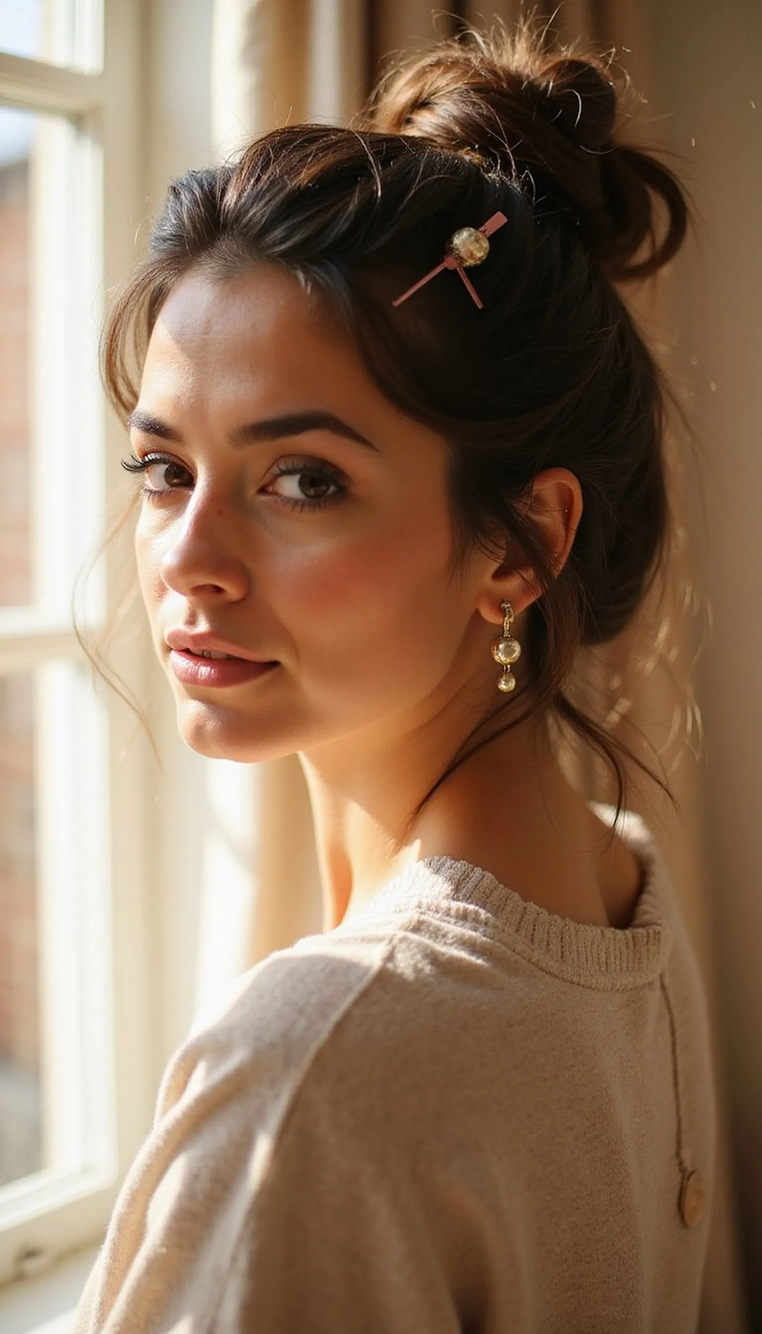 Messy Textured French Twist With Face Framing