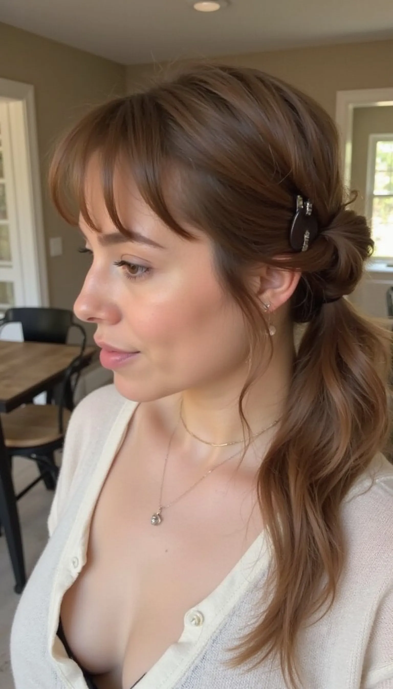 Minimalist Claw Clip French Twist Updo