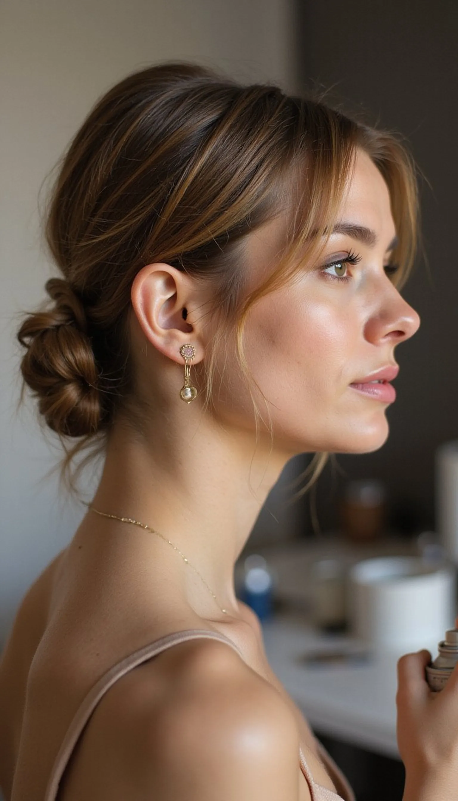 Rope Twist French Updo With Minimal Pins
