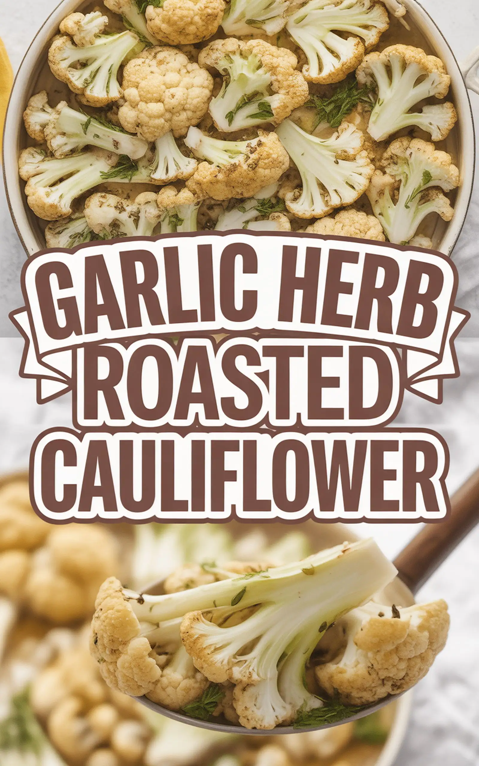Garlic Herb Roasted Cauliflower - easy recipe with step by step instructions