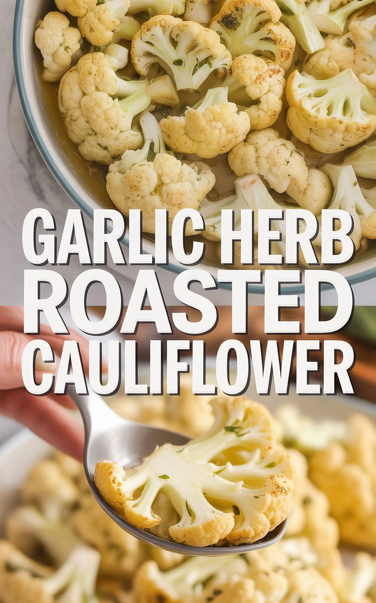 Garlic Herb Roasted Cauliflower - easy recipe with step by step instructions