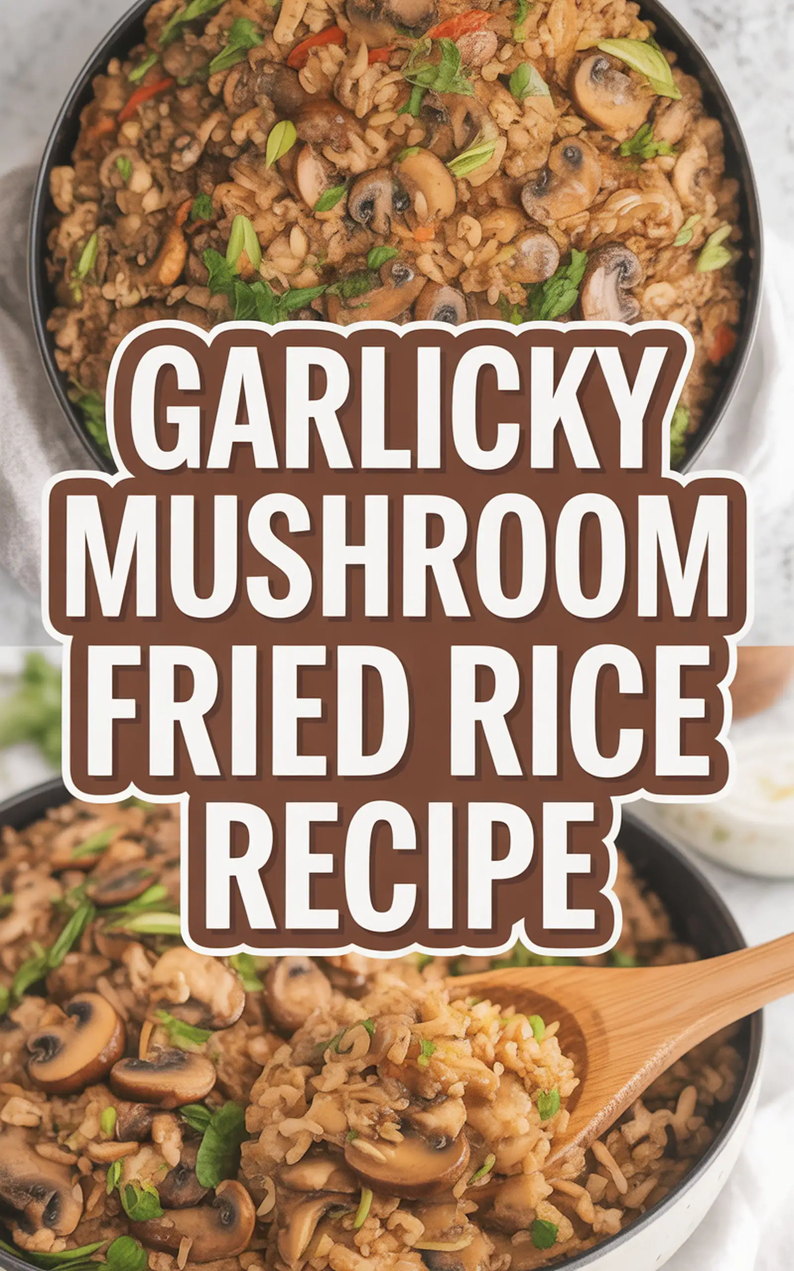 Garlicky Mushroom Fried Rice Recipe - easy recipe with step by step instructions