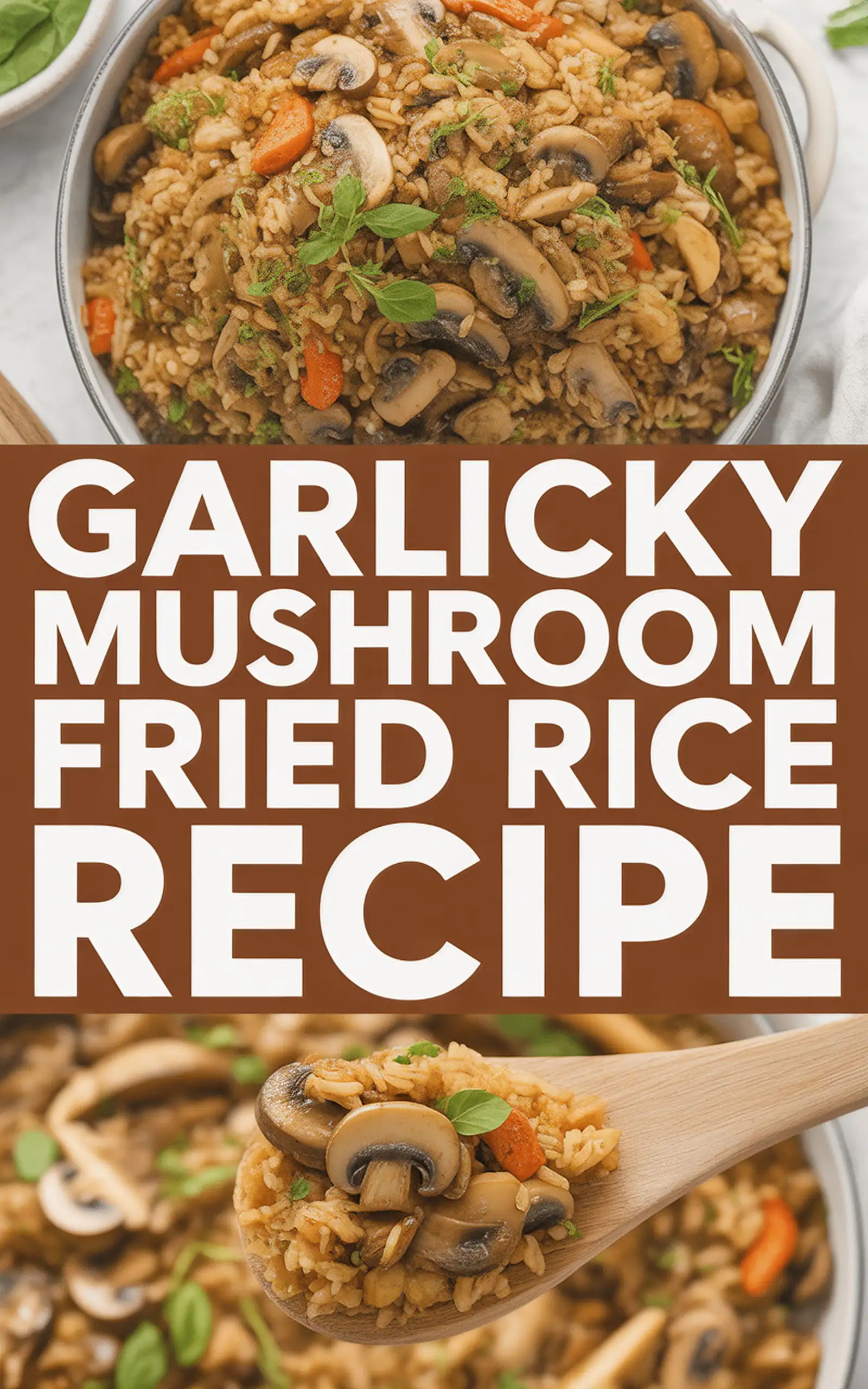 Garlicky Mushroom Fried Rice Recipe - easy recipe with step by step instructions