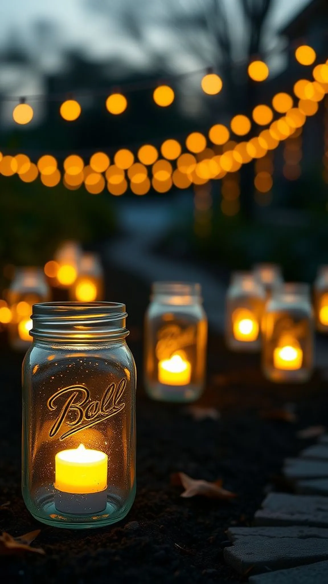 Glow jar lanterns for after-dark charm