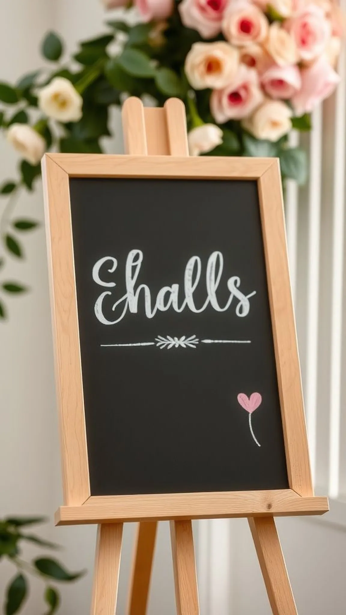 Hand-lettered chalkboard signs for personality