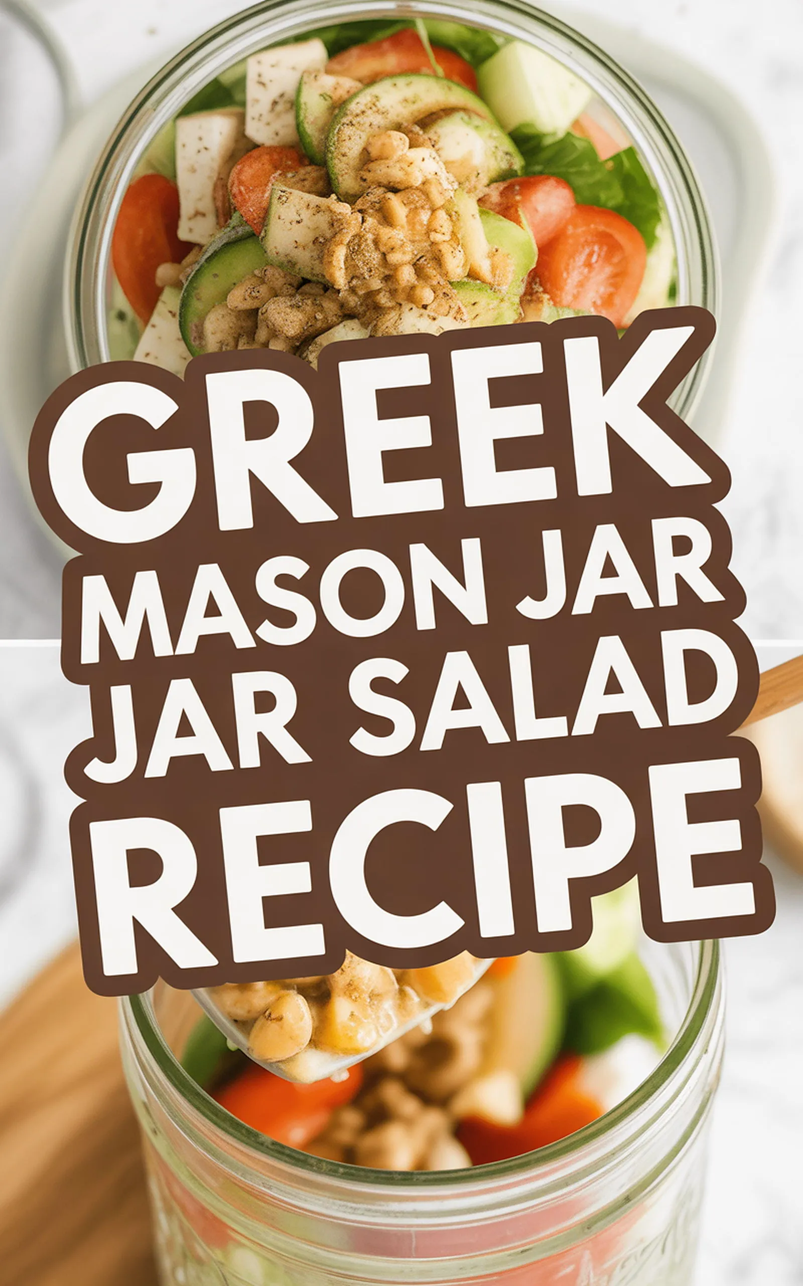 Greek Mason Jar Salad Recipe - easy recipe with step by step instructions