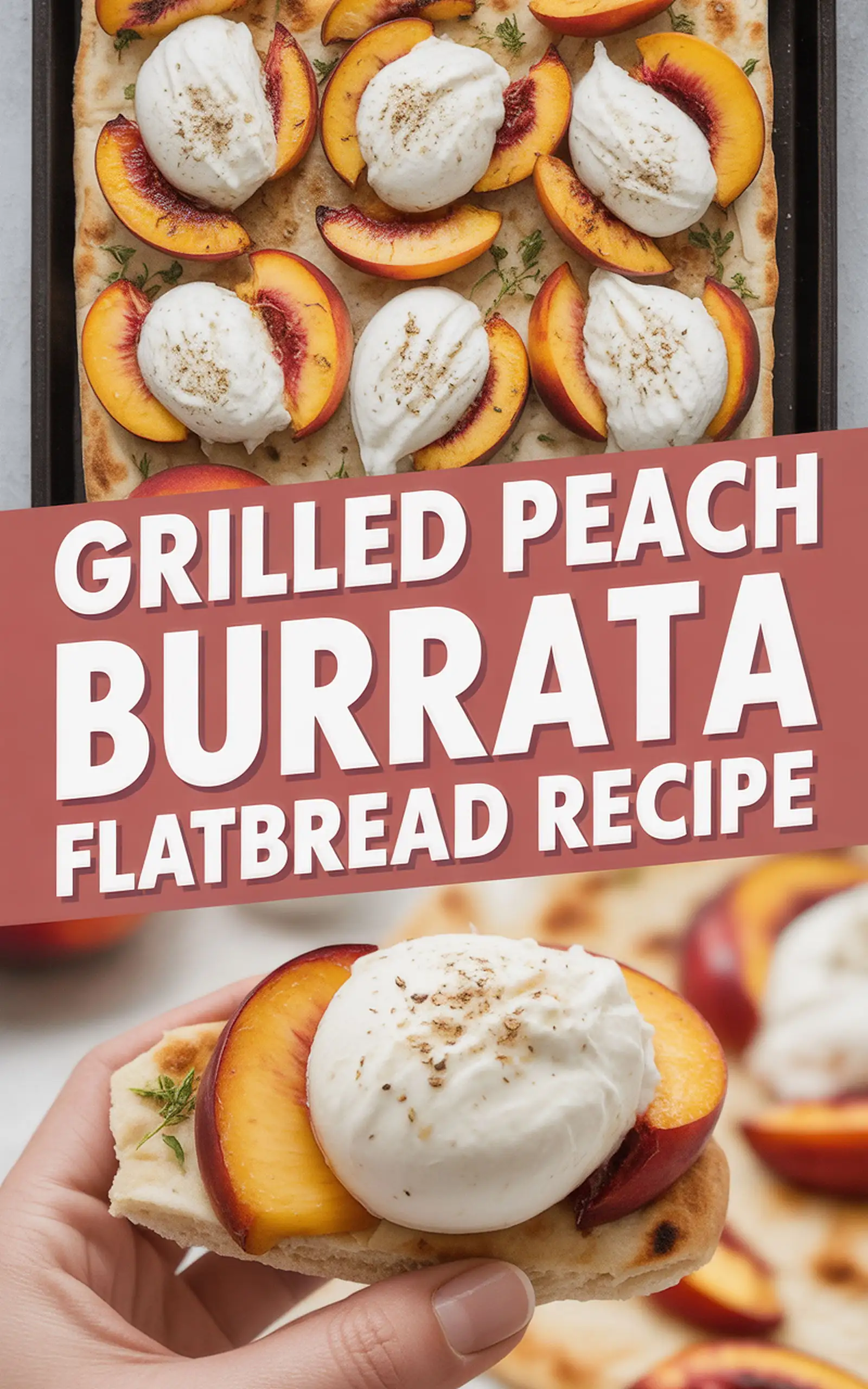 Grilled Peach Burrata Flatbread Recipe - easy recipe with step by step instructions