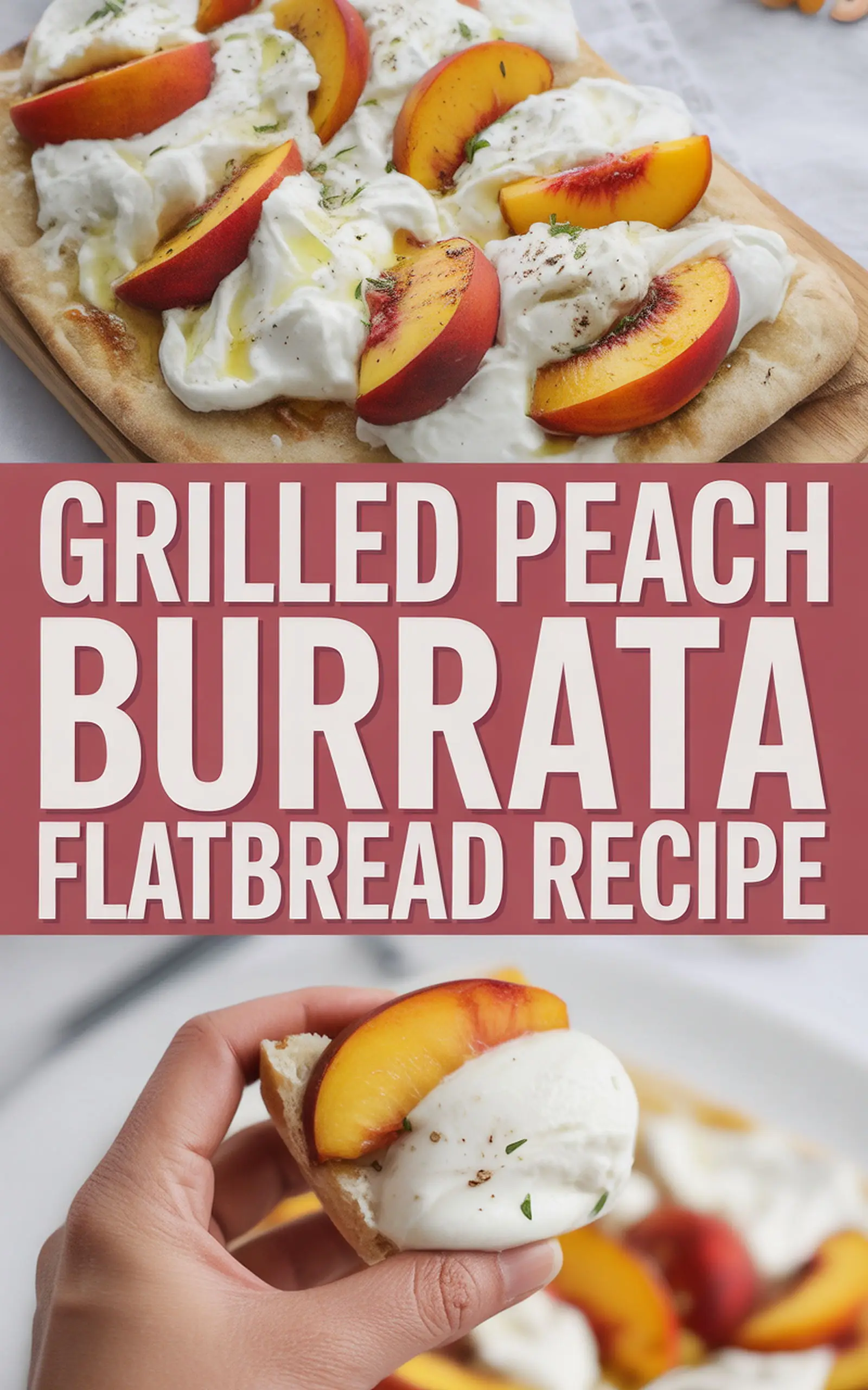 Grilled Peach Burrata Flatbread Recipe - easy recipe with step by step instructions