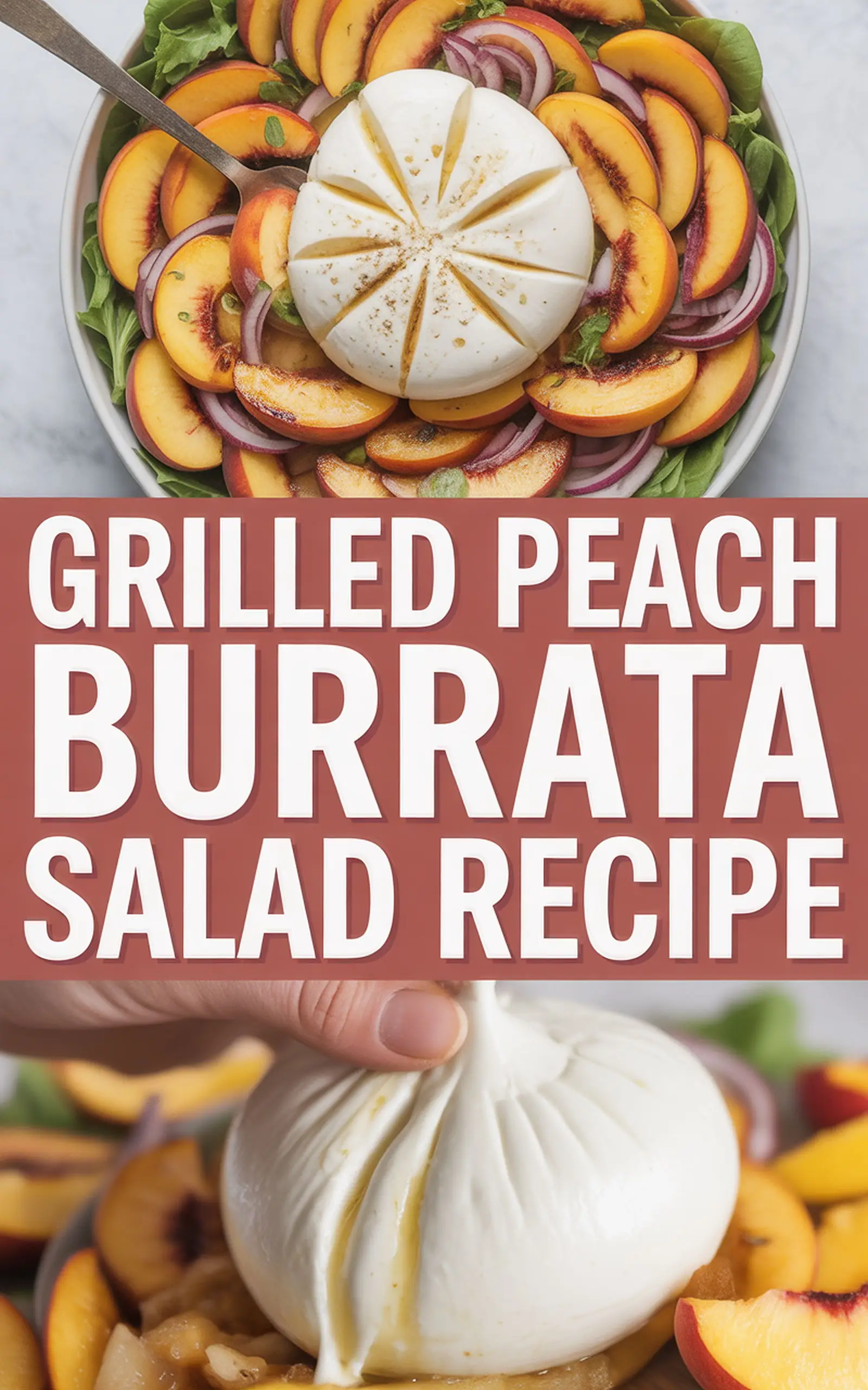 Grilled Peach Burrata Salad Recipe - easy recipe with step by step instructions