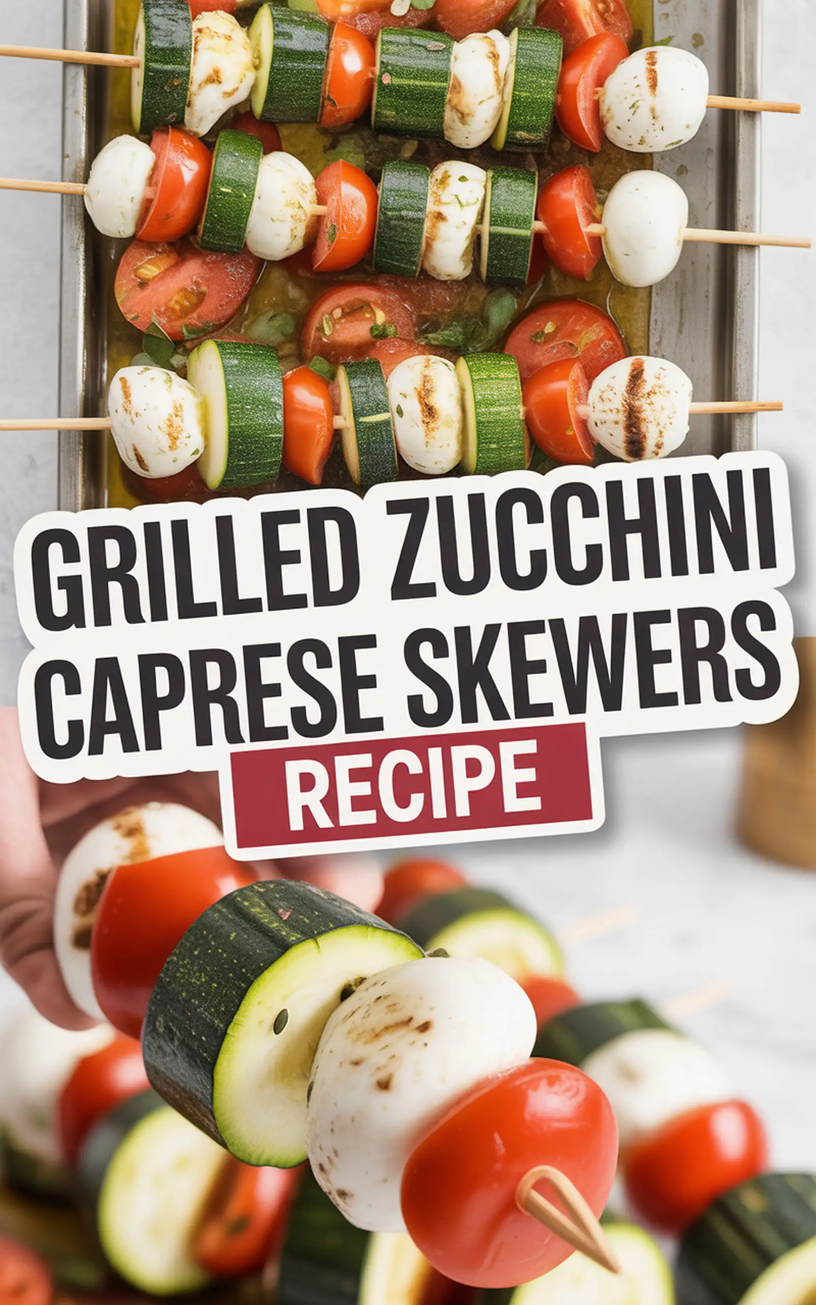 Grilled Zucchini Caprese Skewers Recipe - easy recipe with step by step instructions
