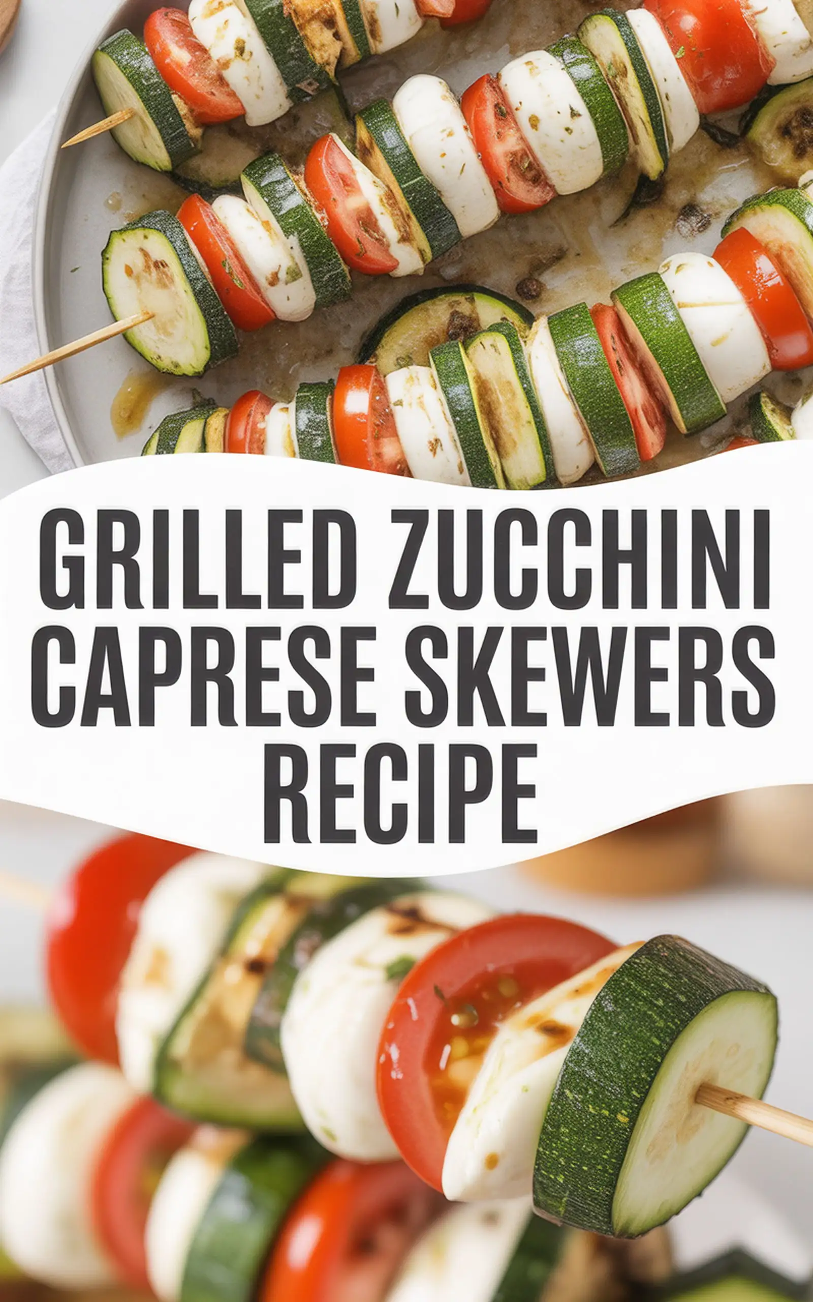 Grilled Zucchini Caprese Skewers Recipe - easy recipe with step by step instructions