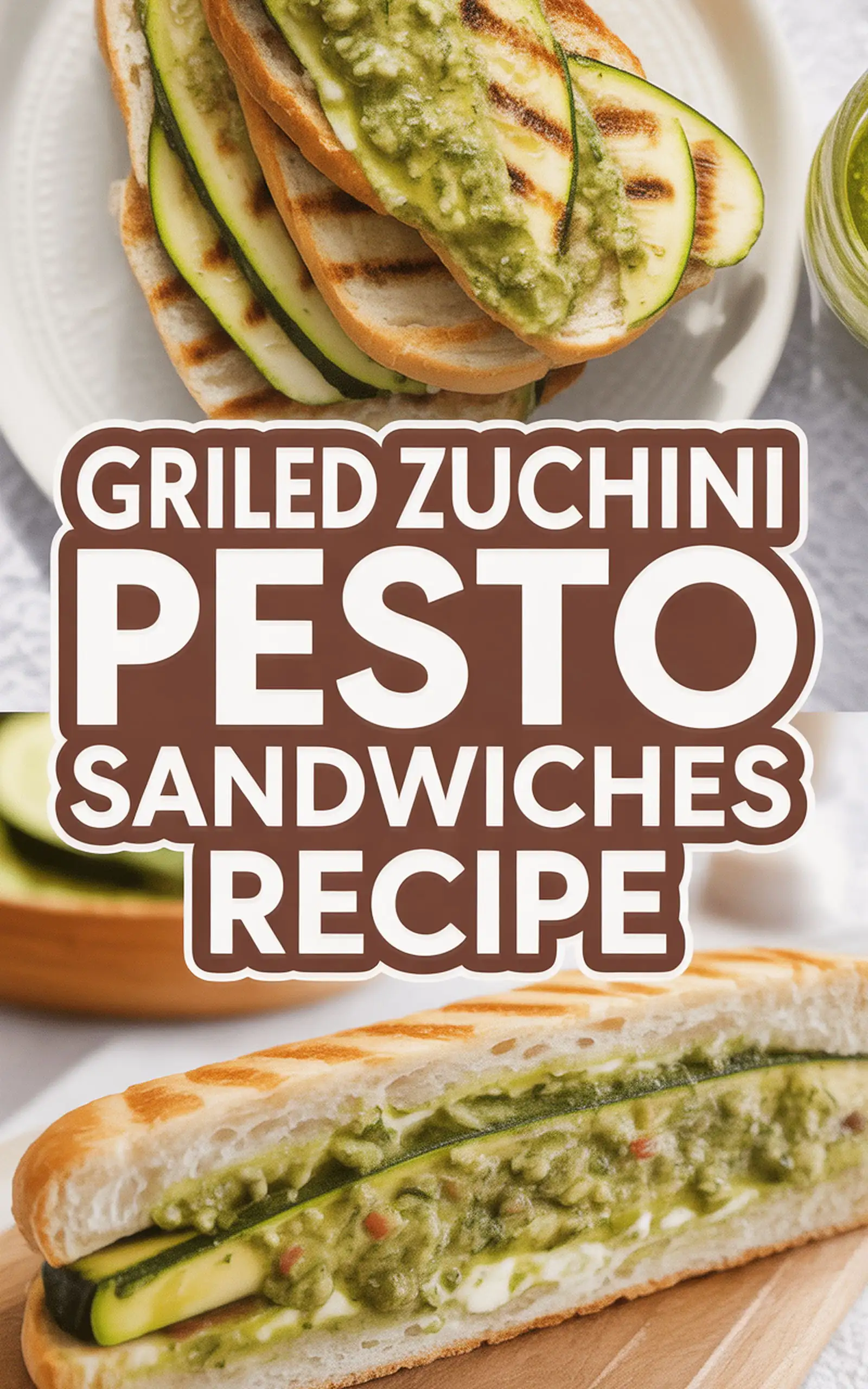 Grilled Zucchini Pesto Sandwiches Recipe - easy recipe with step by step instructions