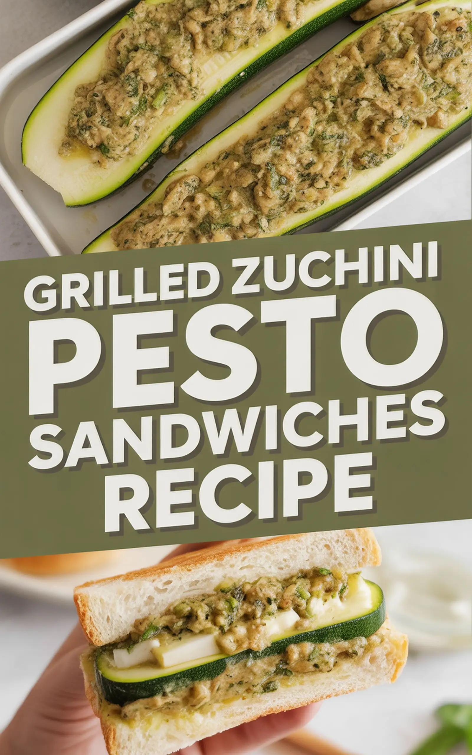 Grilled Zucchini Pesto Sandwiches Recipe - easy recipe with step by step instructions