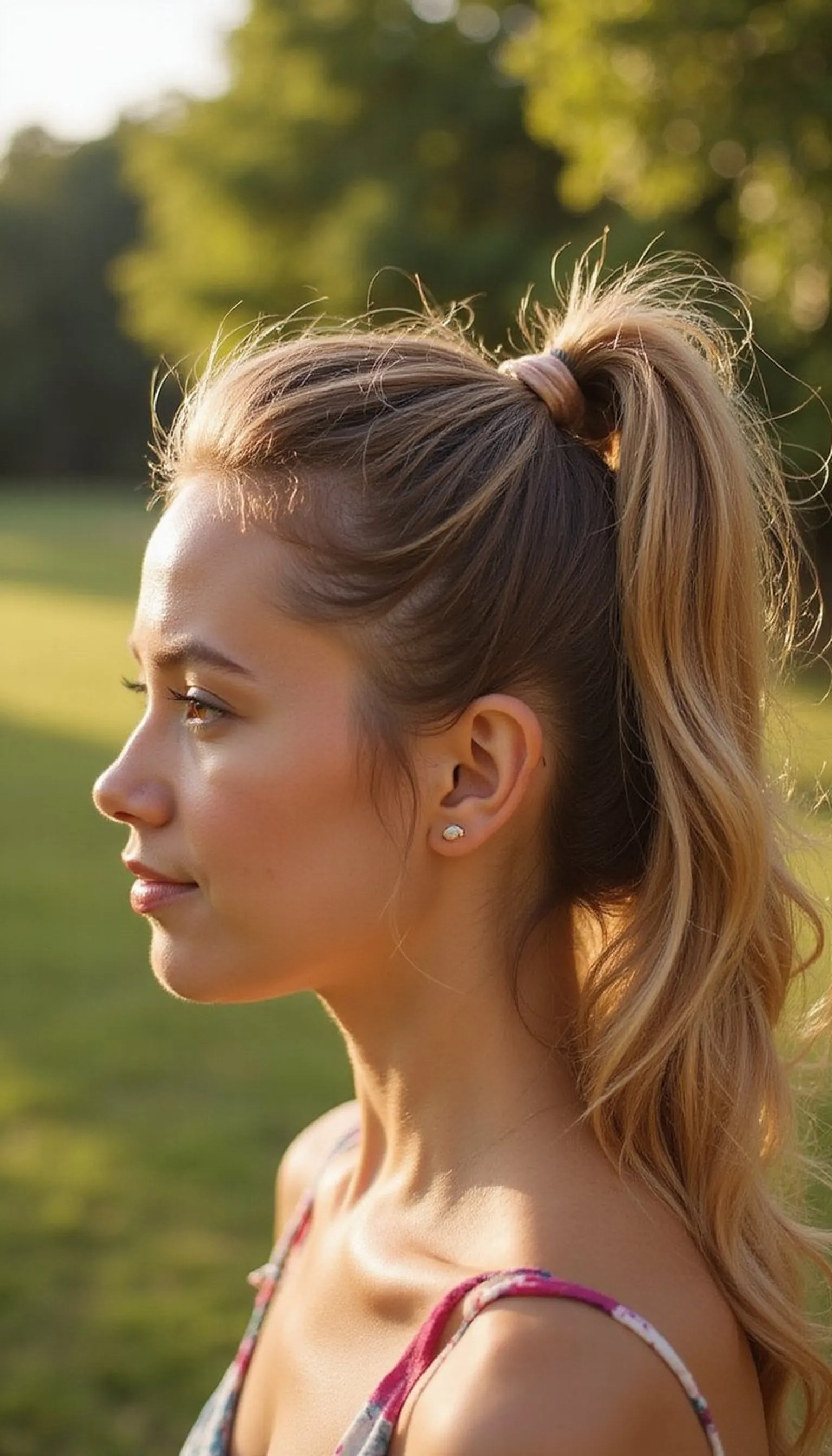 Bubble Half-Up Ponytail For Trendy Texture
