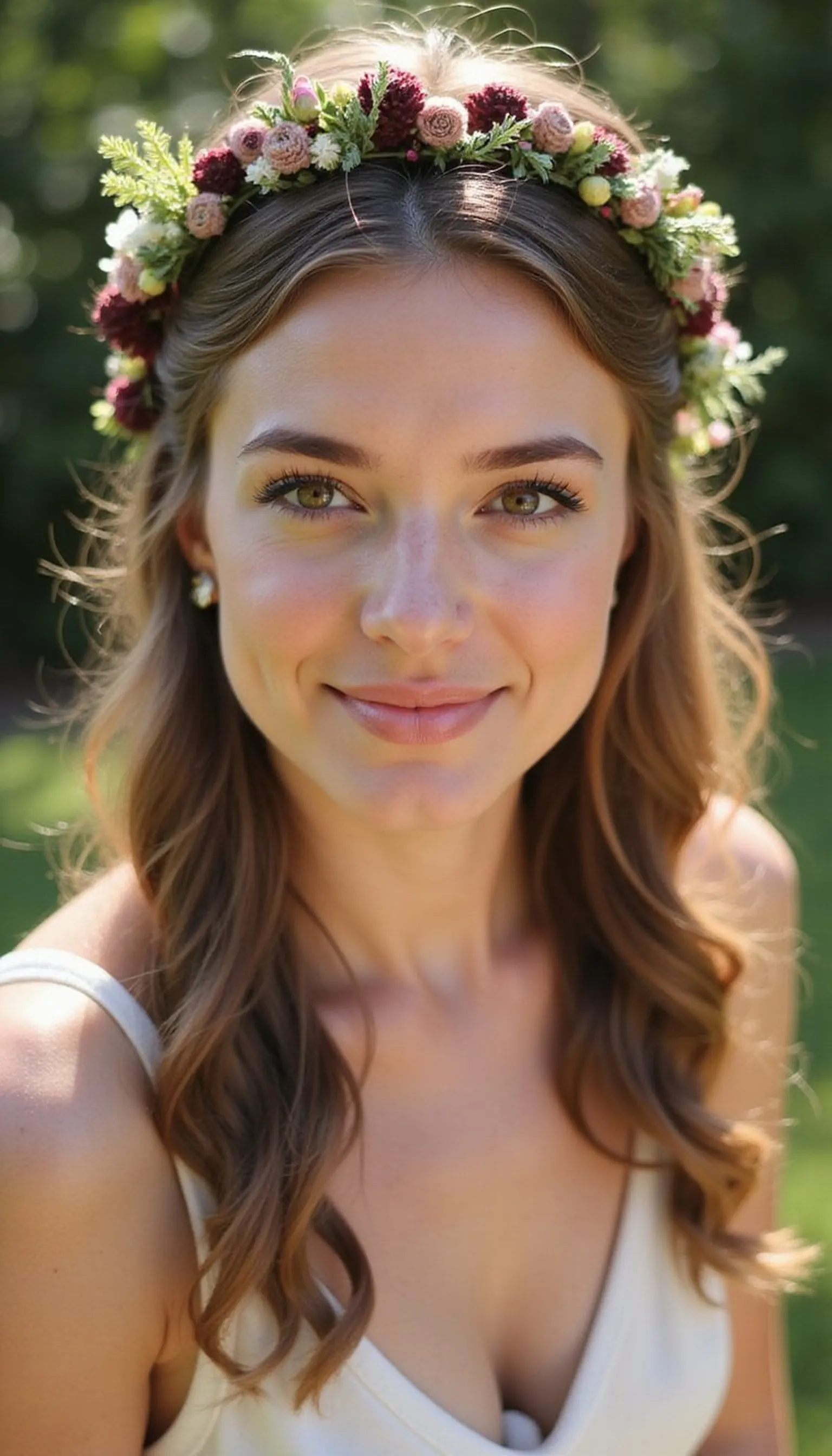 Twisted Crown Half Up With Floral Clips