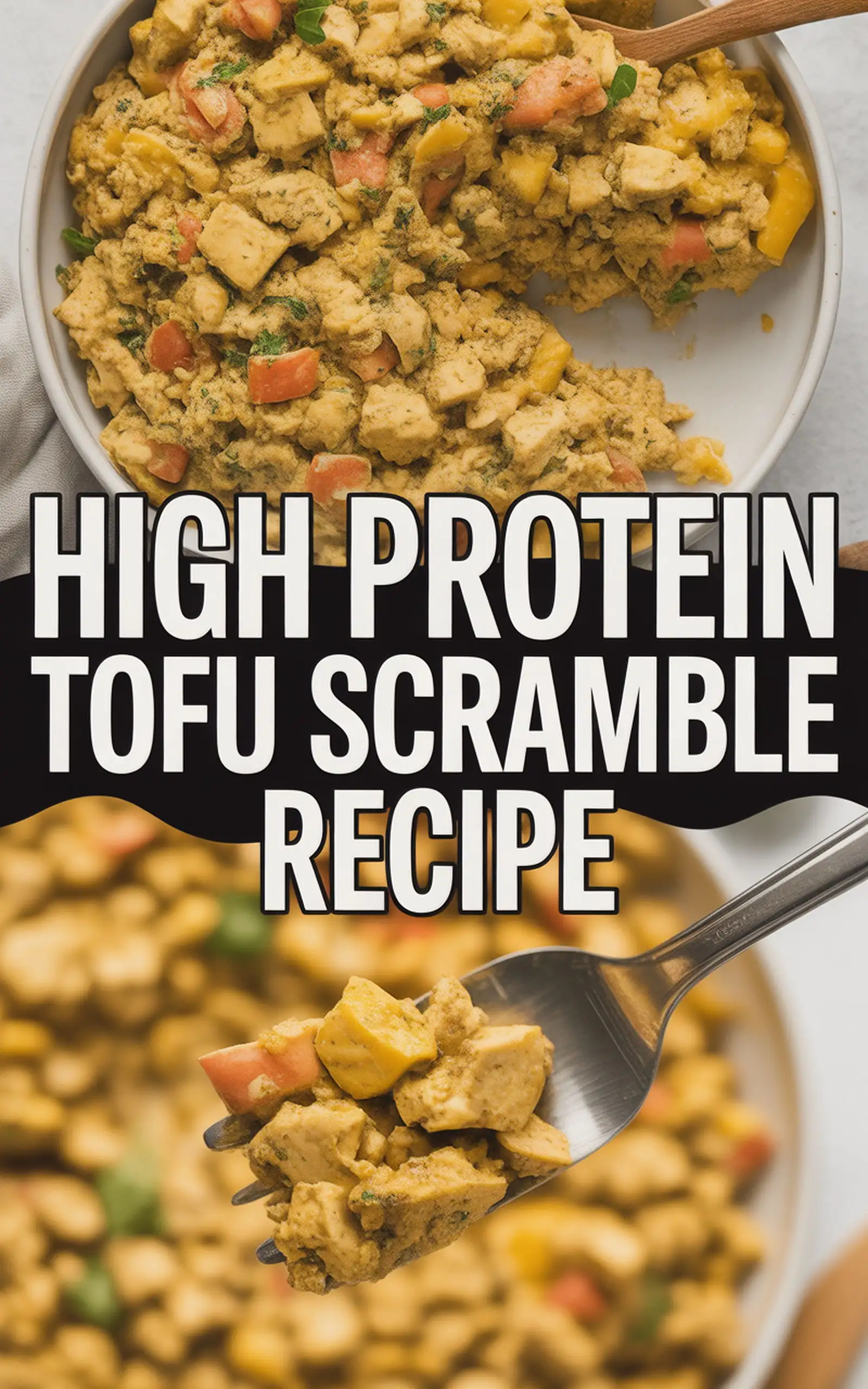 High Protein Tofu Scramble Recipe - easy recipe with step by step instructions