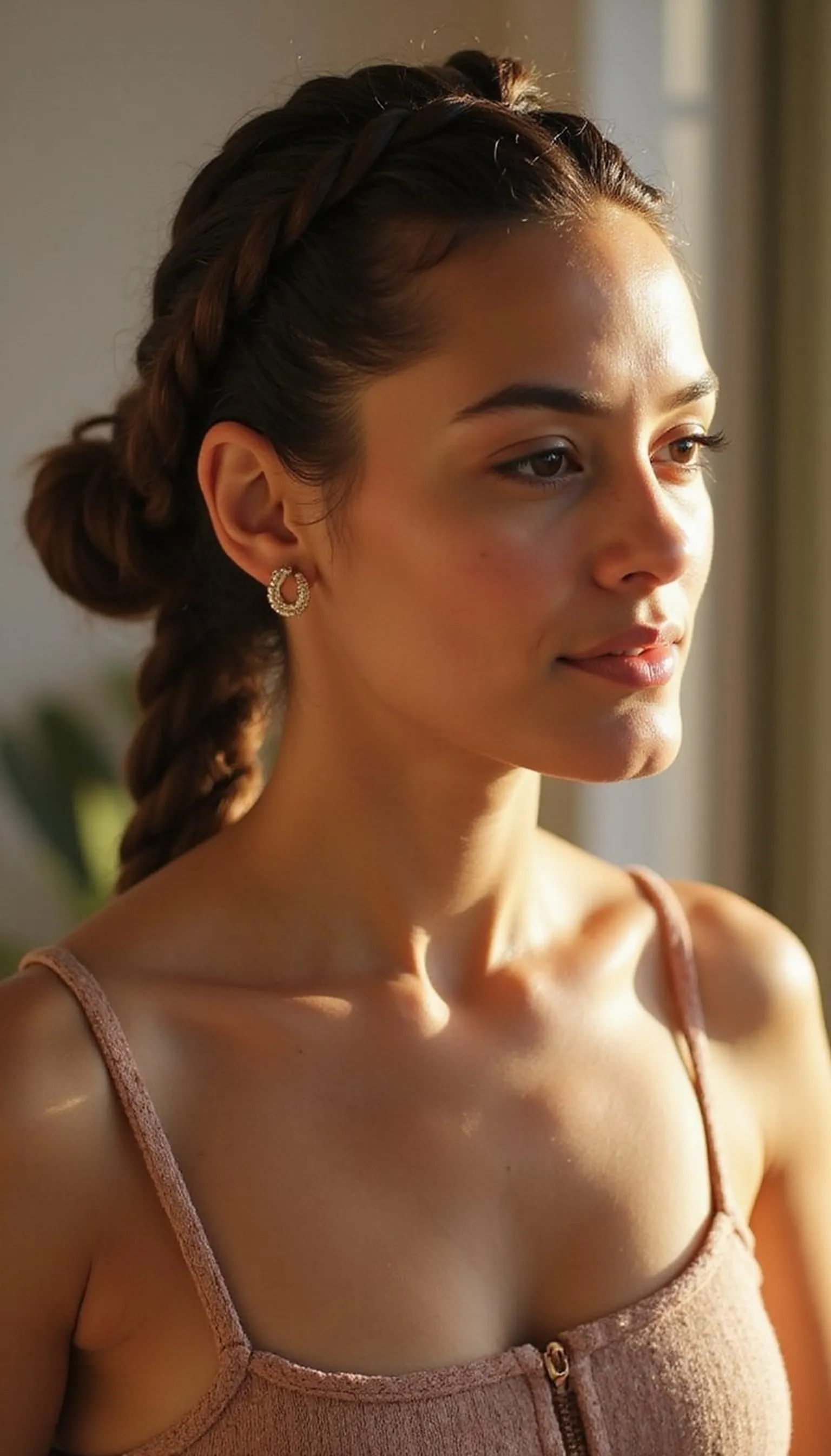 Sleek Cornrows Pulled Into A Low Bun