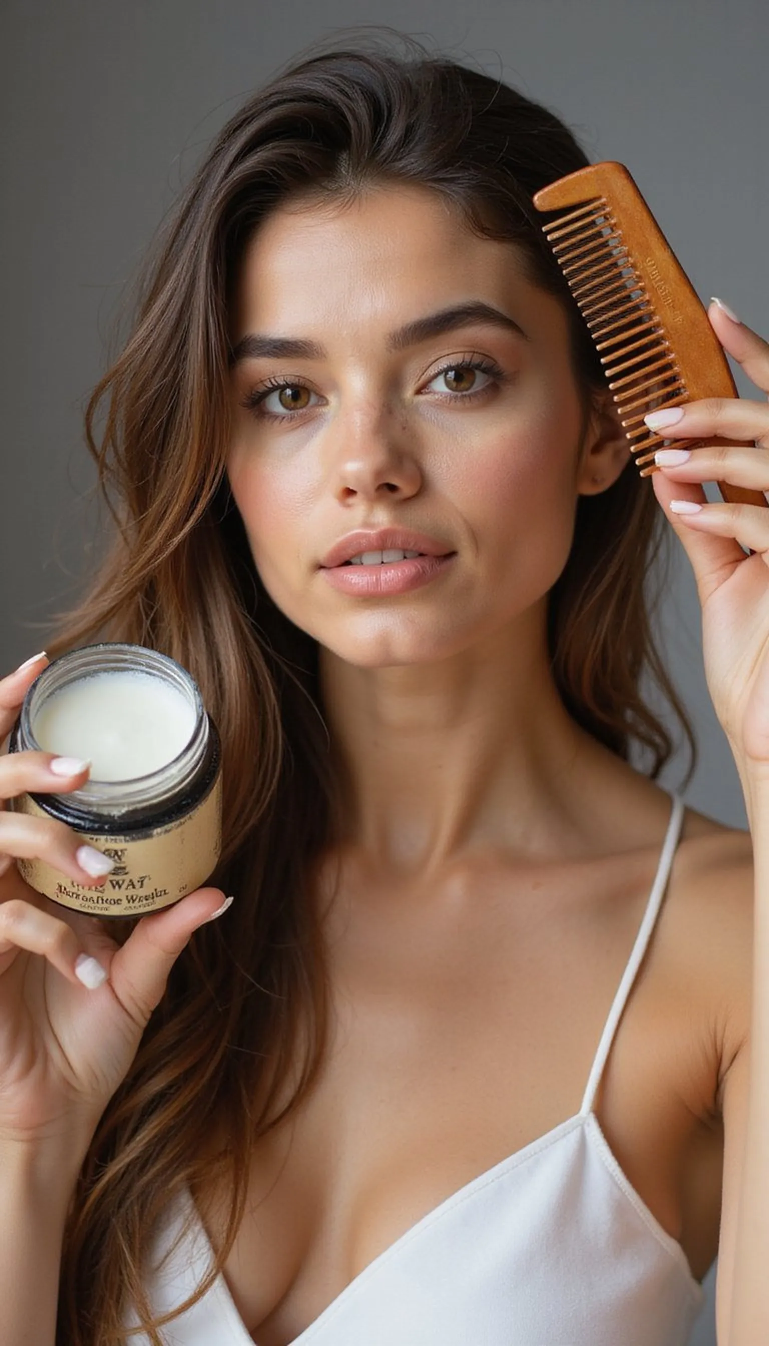 Wet-Look Side Part With Hair Wax Detail