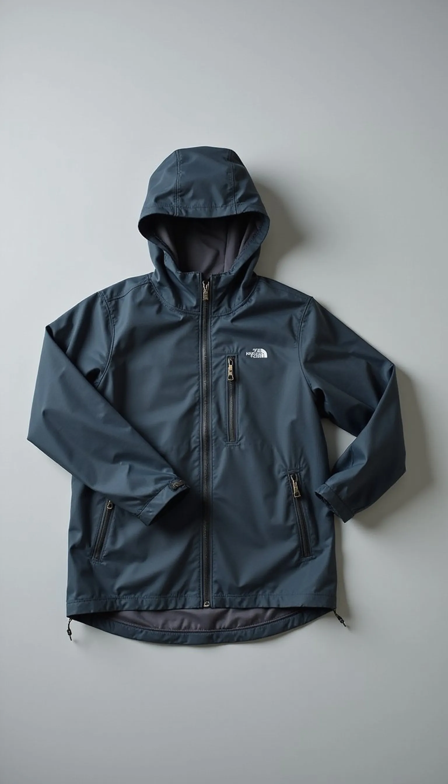 Packable rain jacket that tucks into a pocket