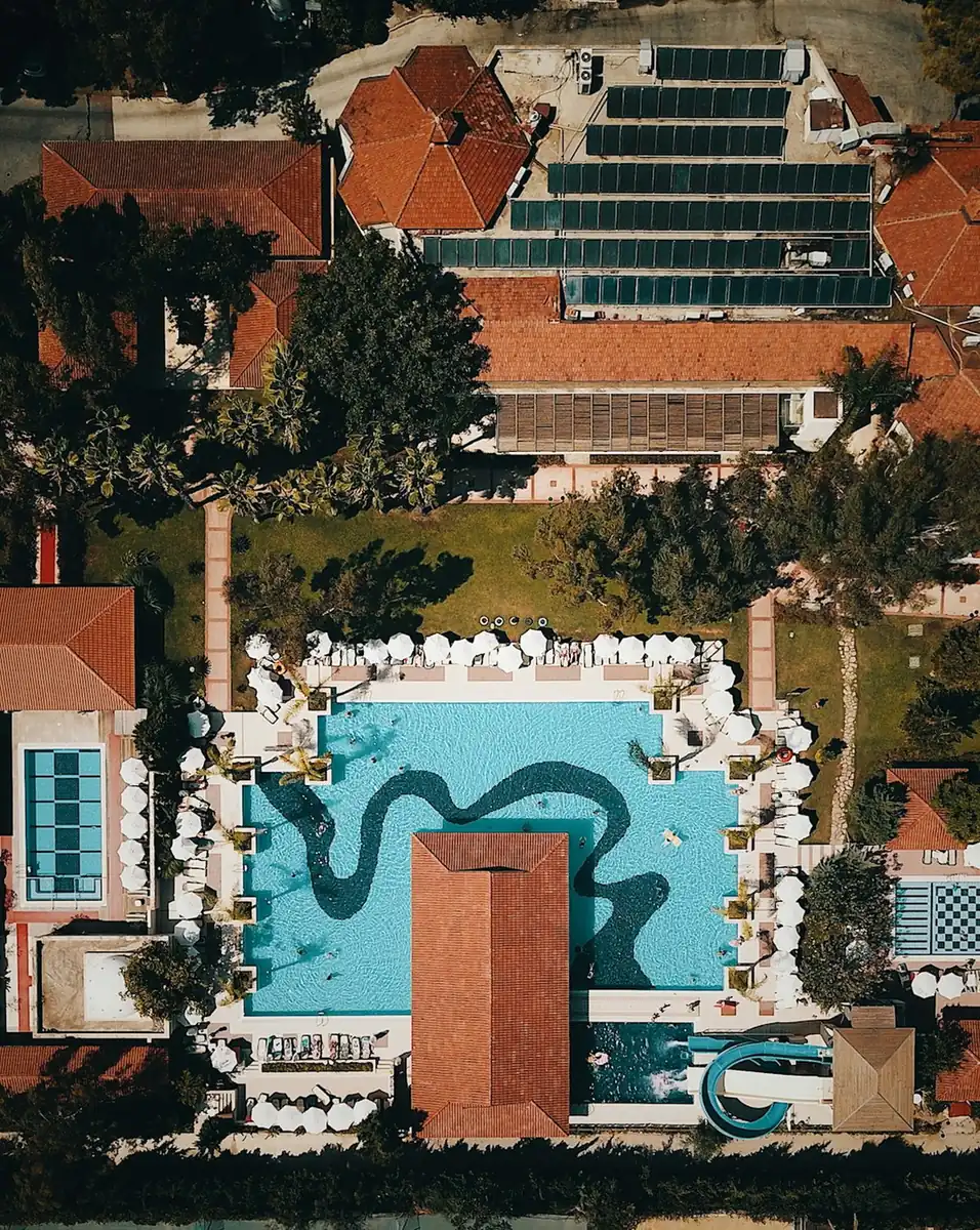 Alpine infinity pool views at The Cambrian hotel