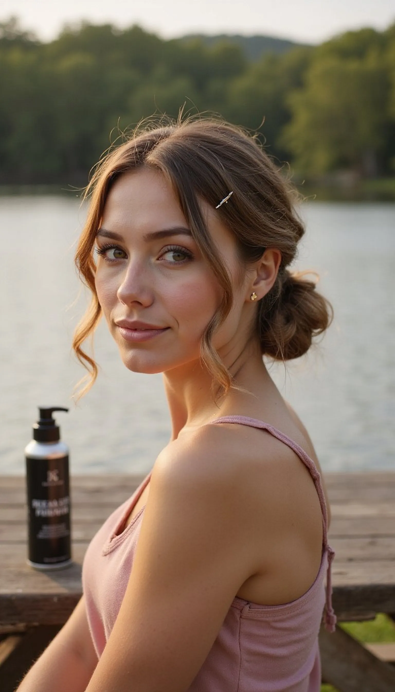 Twisted Low Ponytail With Bobby Pins