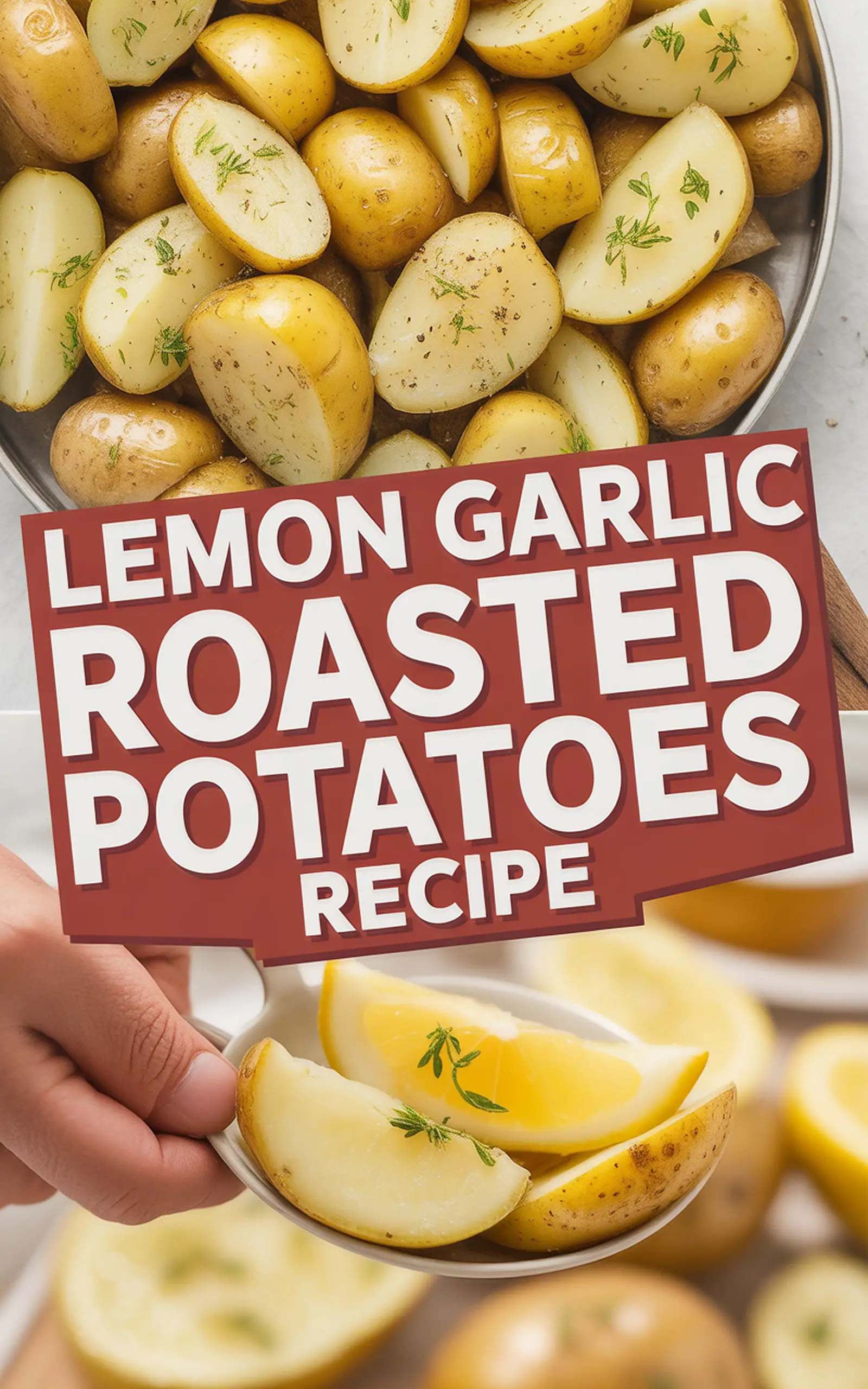 Lemon Garlic Roasted Potatoes Recipe - easy recipe with step by step instructions