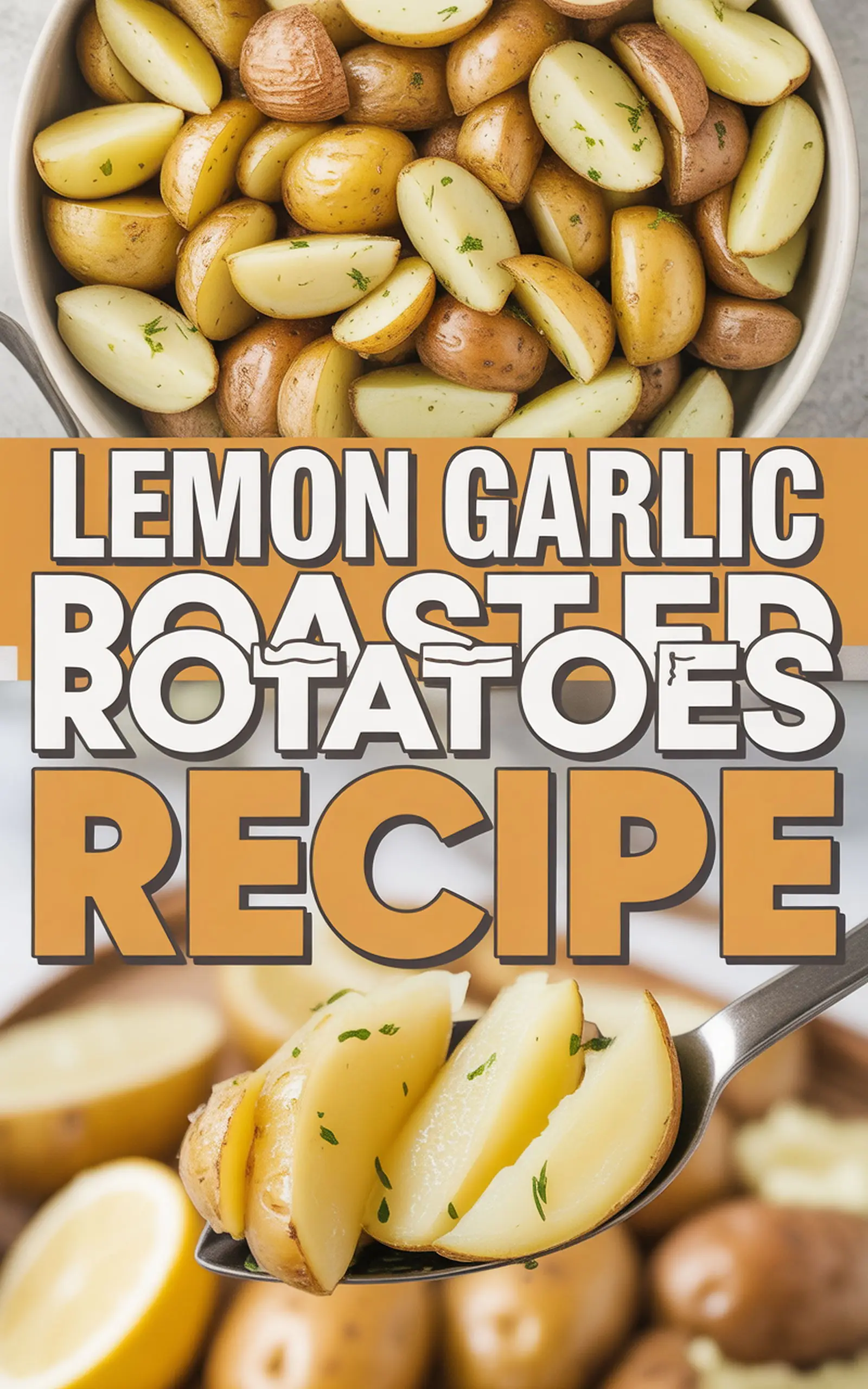 Lemon Garlic Roasted Potatoes Recipe - easy recipe with step by step instructions