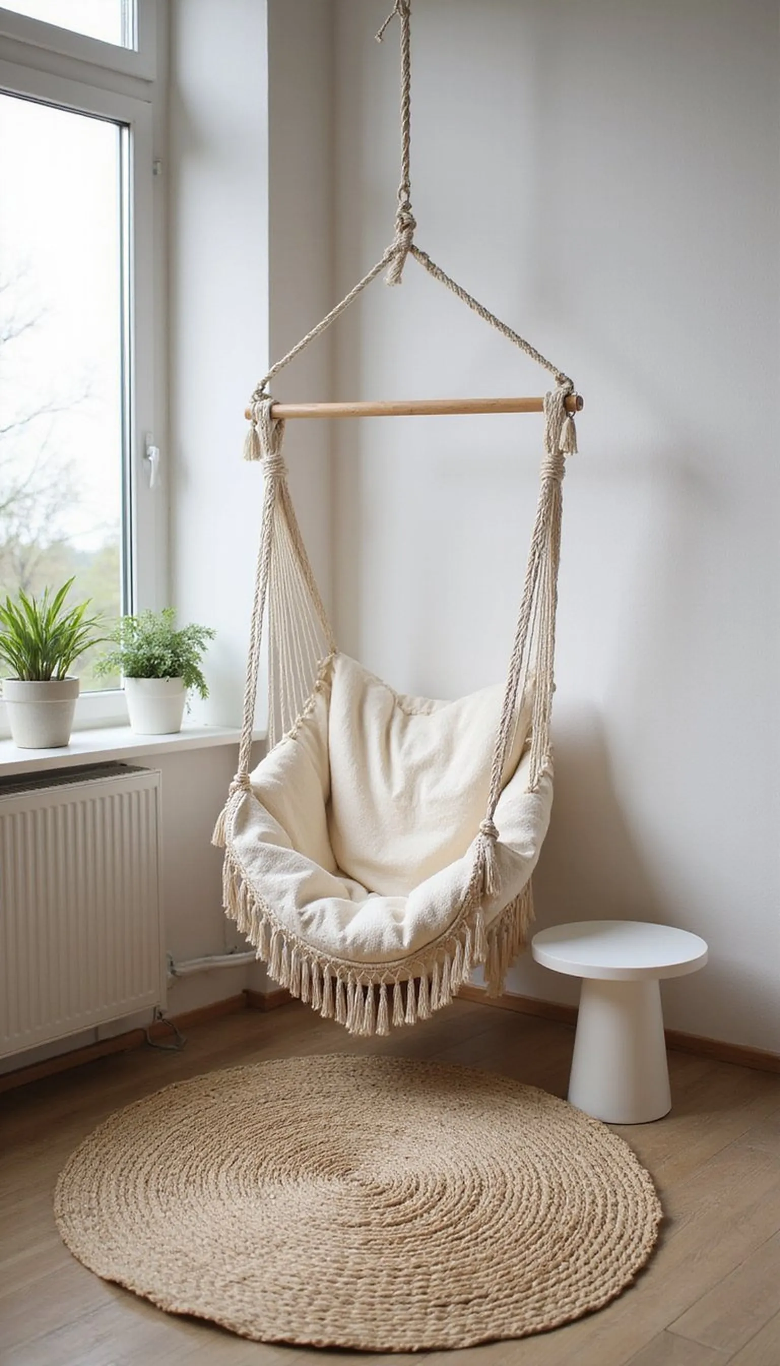 A hammock chair for a lazy summer corner
