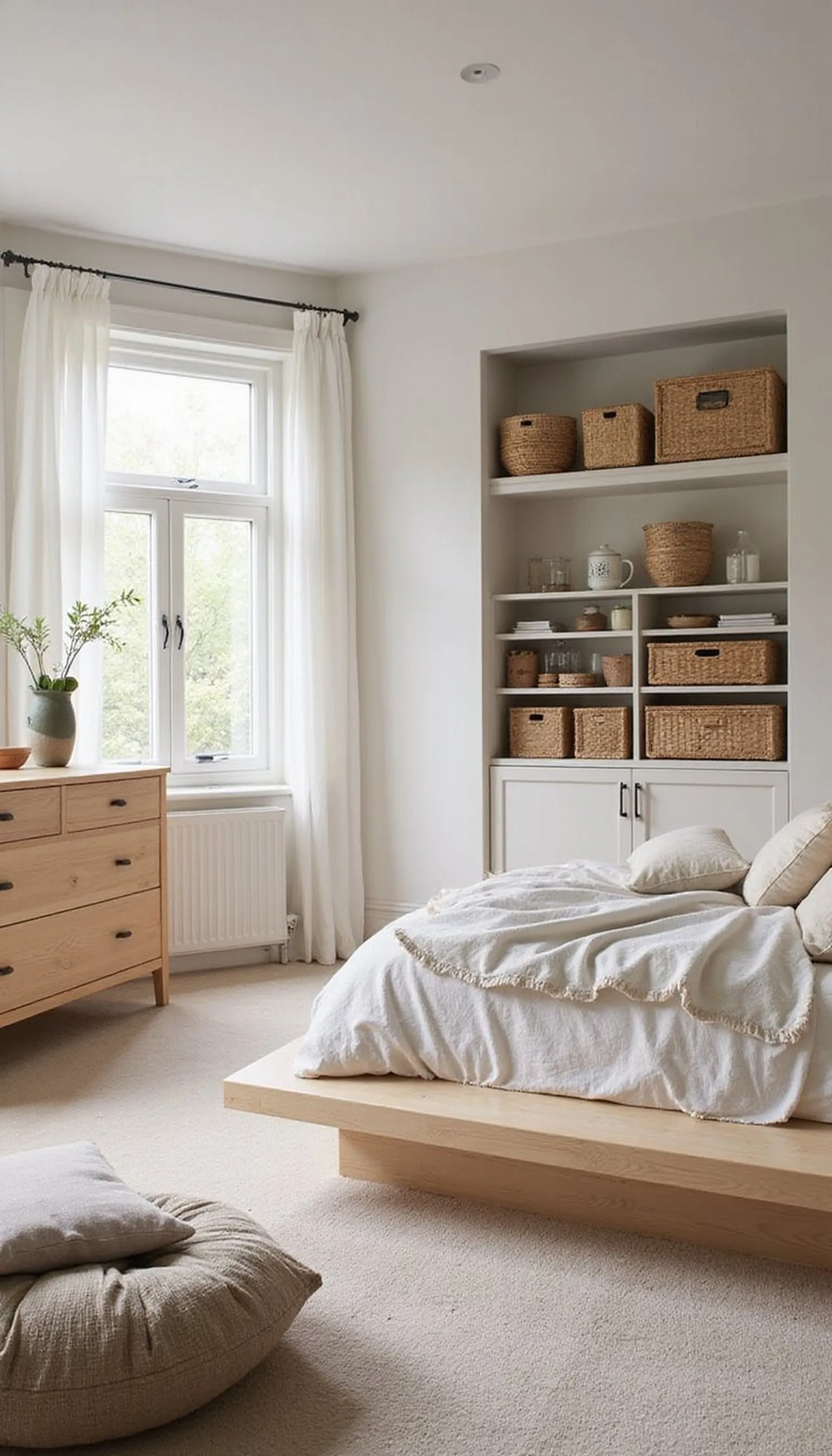 Light wood furniture for soft summer mornings