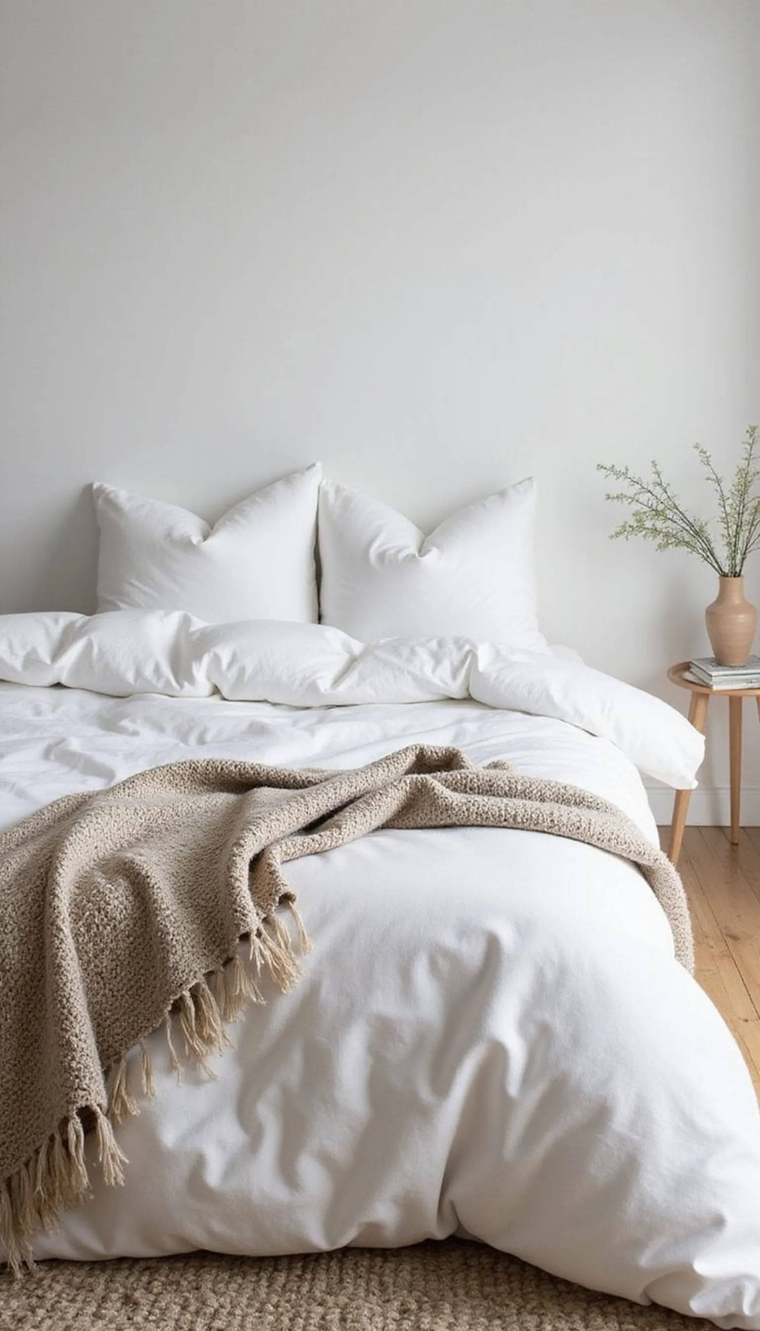 Monochrome whites with layered textures
