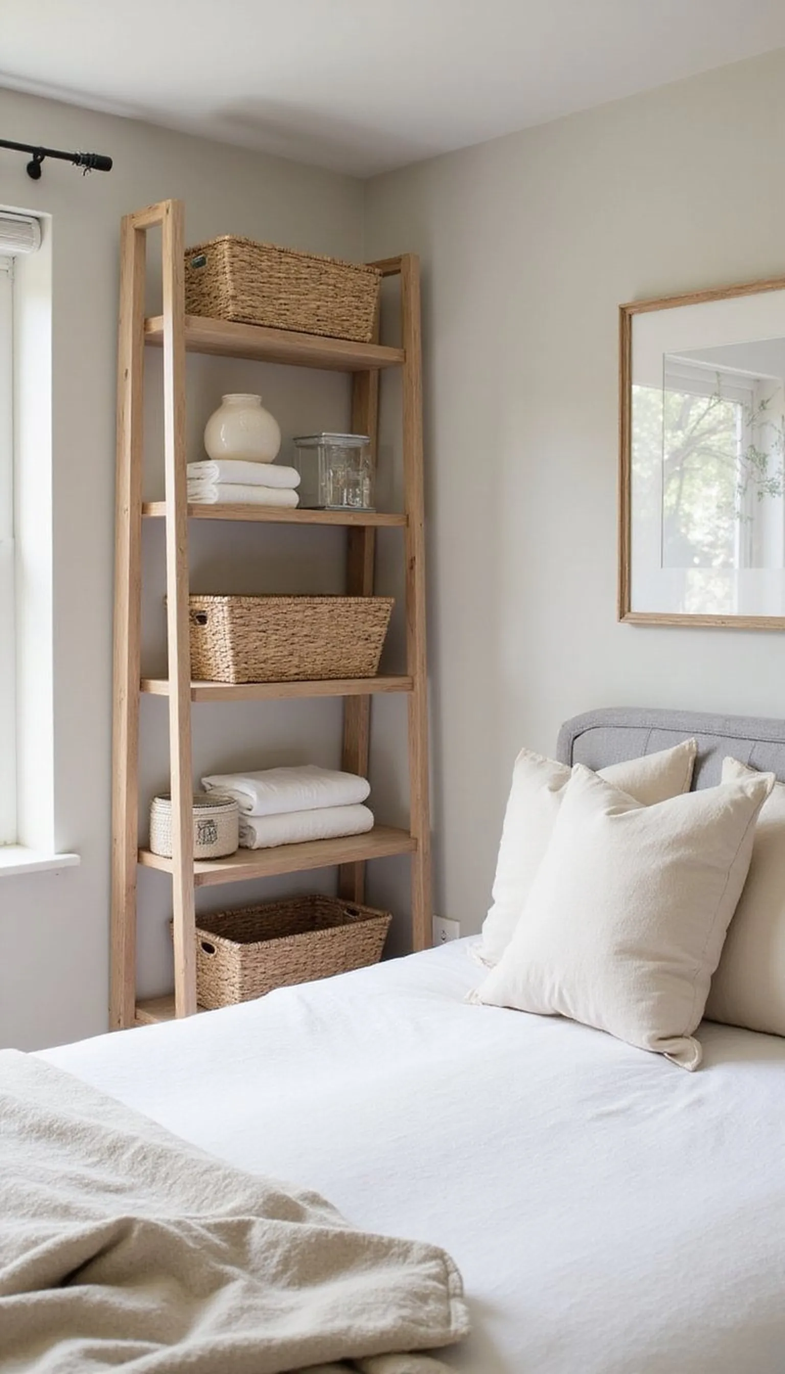 Open shelving for airy summer storage solutions