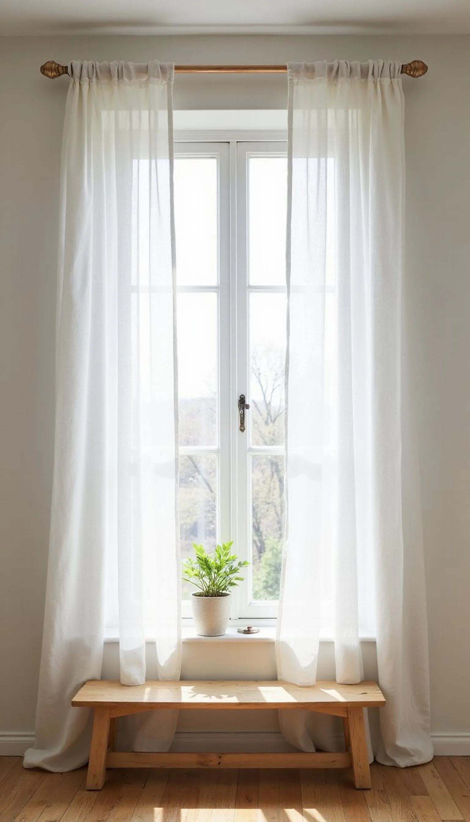 Sheer curtains for airy sunlit mornings