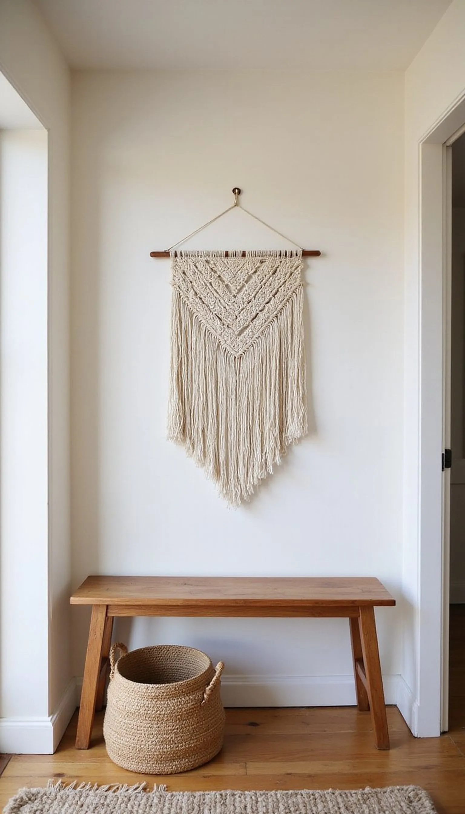 Woven wall hangings for cozy, breathable texture