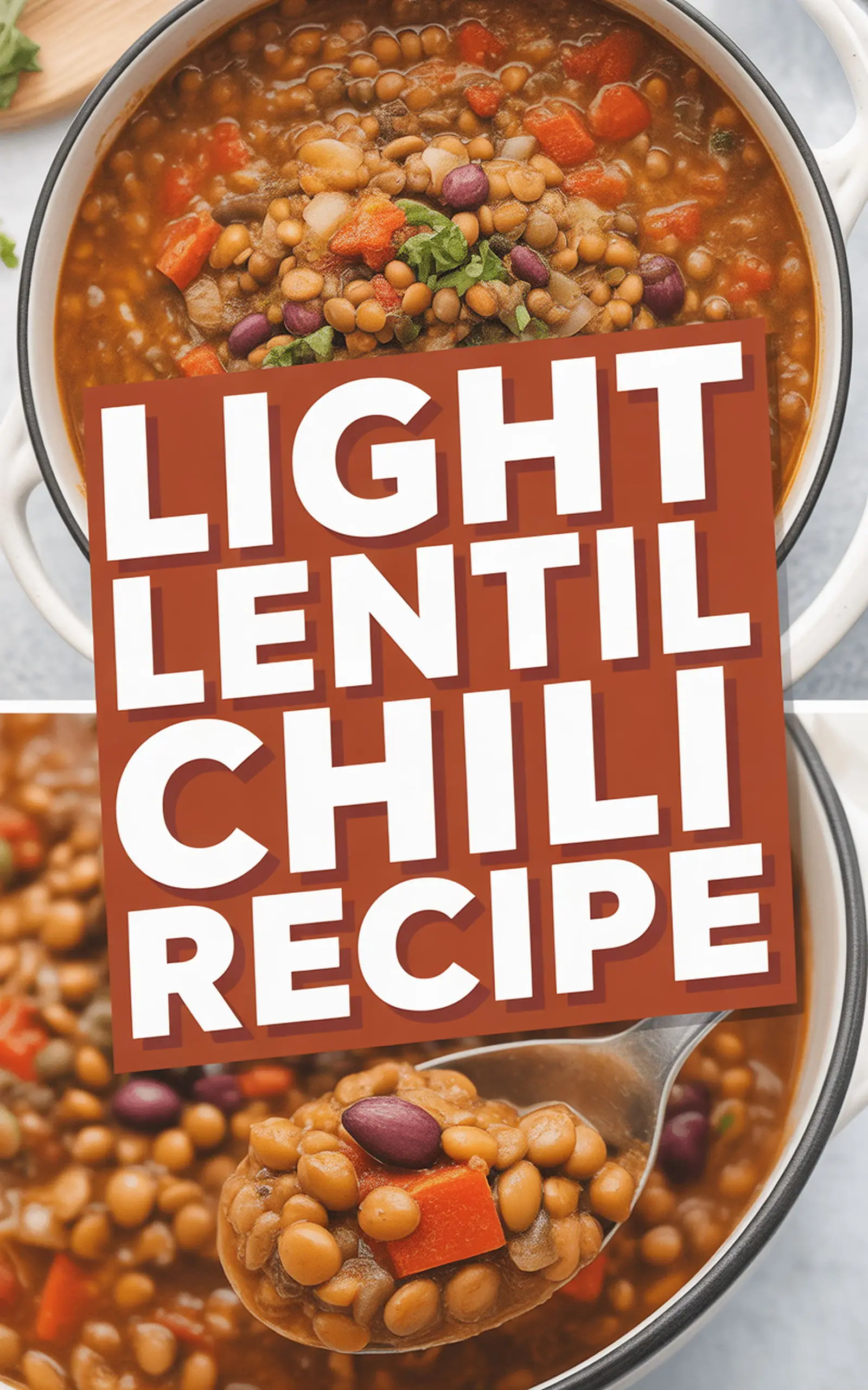 Light Lentil Chili Recipe - easy recipe with step by step instructions