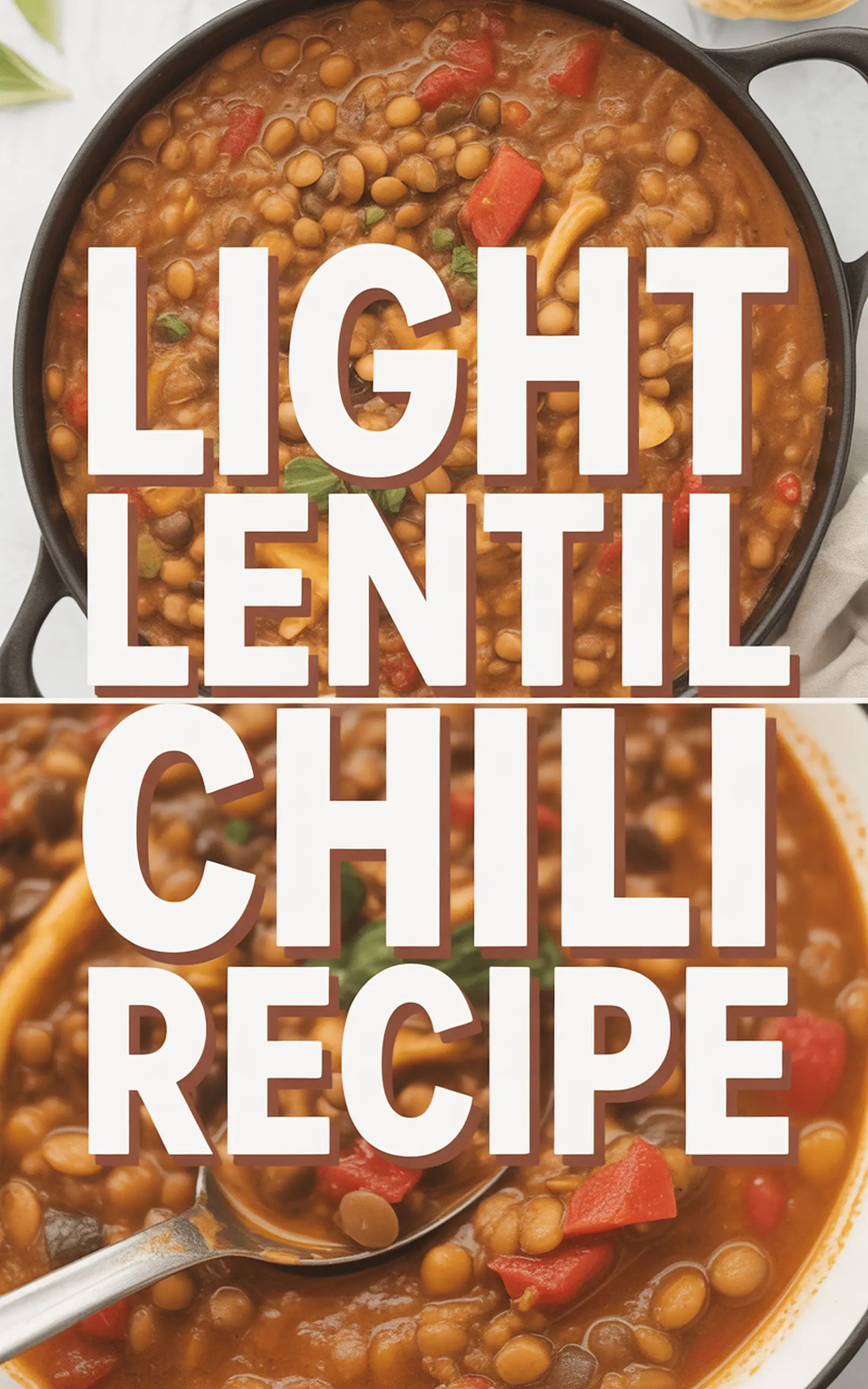 Light Lentil Chili Recipe - easy recipe with step by step instructions