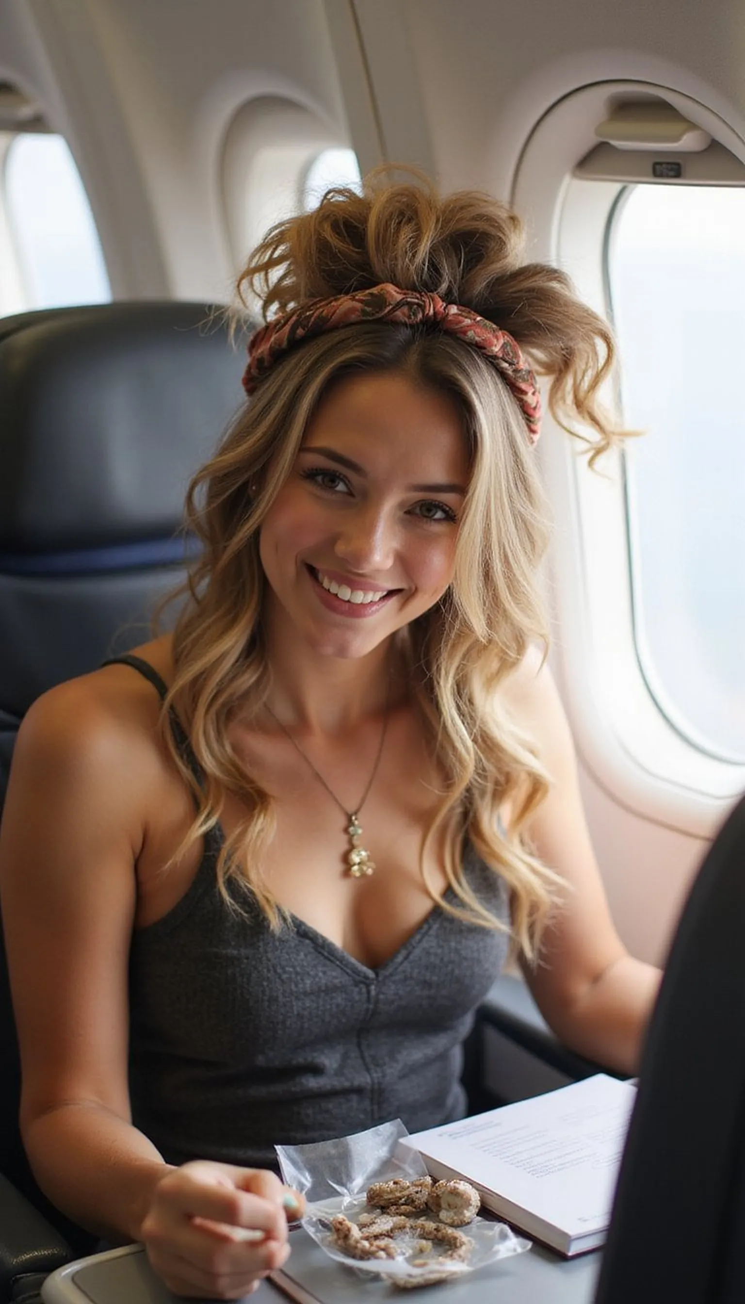 Beachy Waves With Headband For Flights